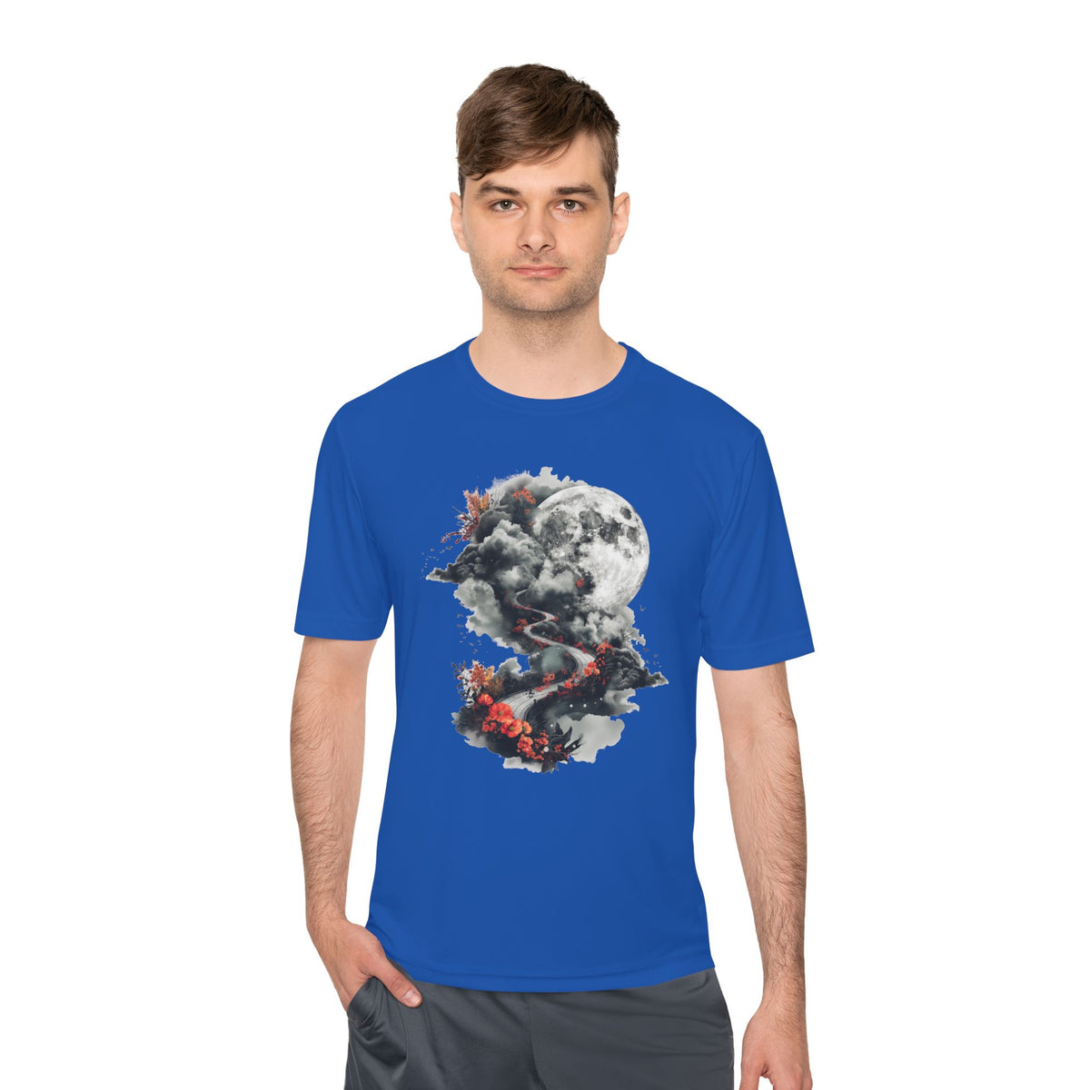 Unisex Wicking Tee Shirts - Beautiful Road Going up to Space T-shirt