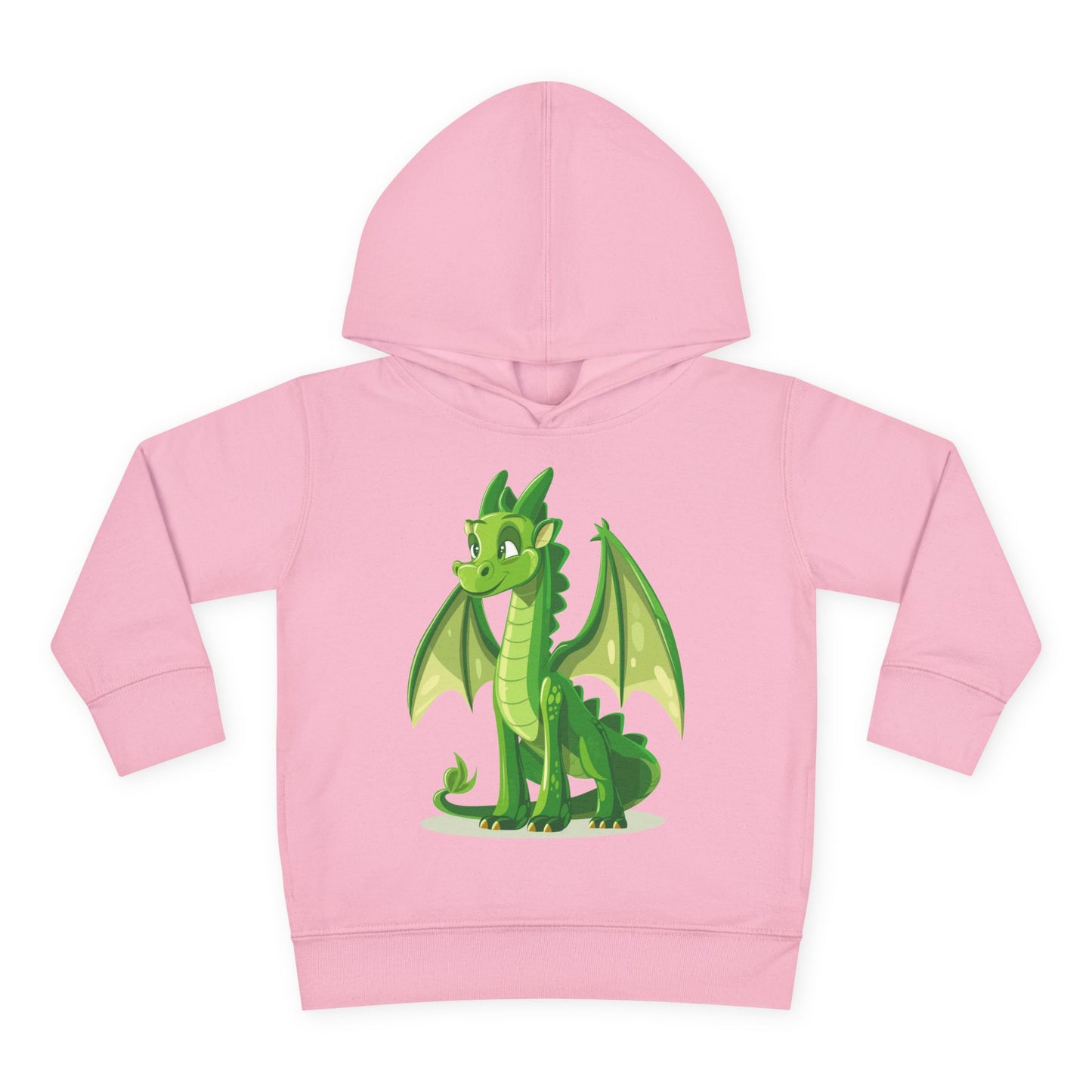 Toddler Pullover Fleece Hoodie - Cute Cartoon Dragon Design Hoodie