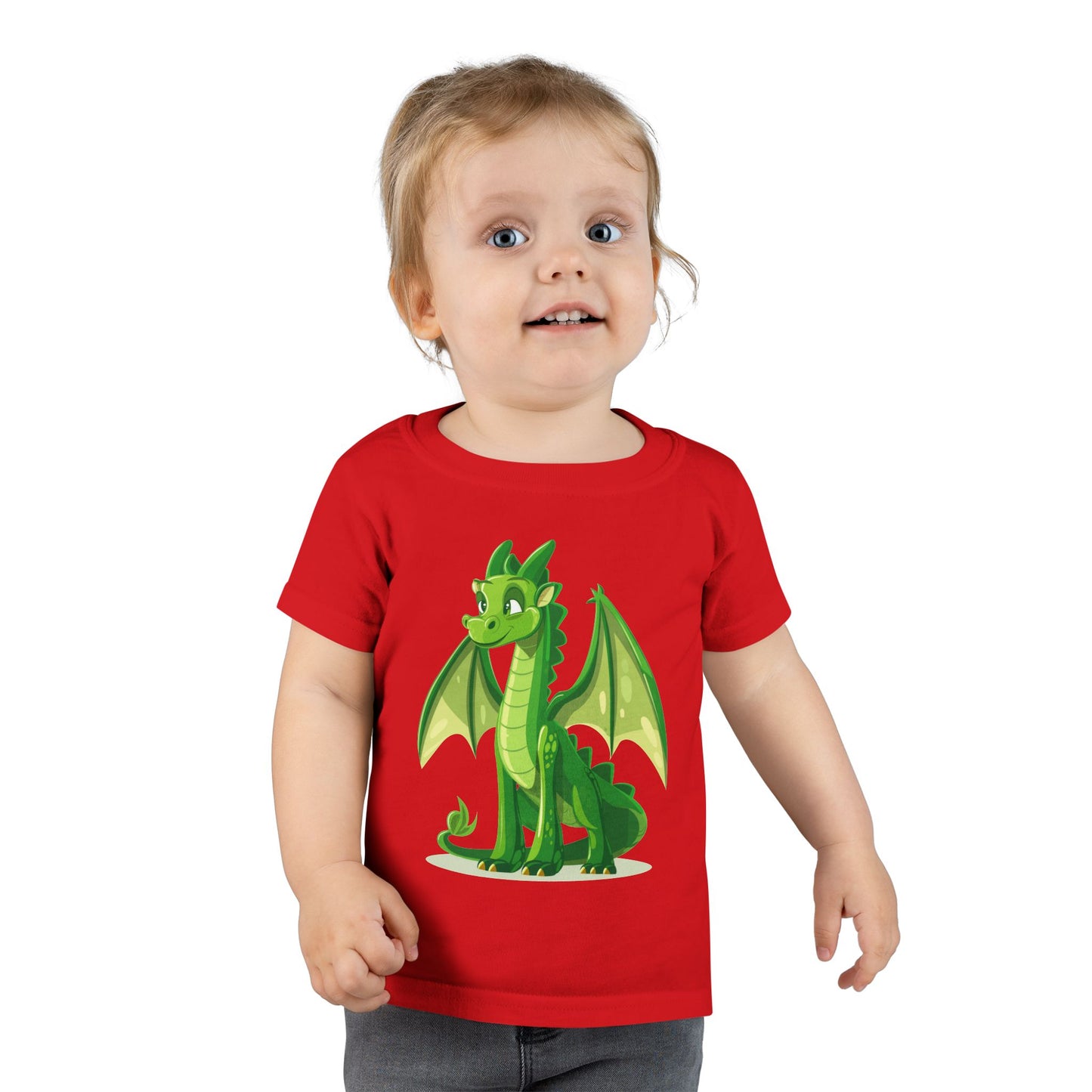 Cute Green Dragon Toddler T-Shirt - Adorable Kids Tee for Playtime and Parties - Unisex Toddler T-Shirt