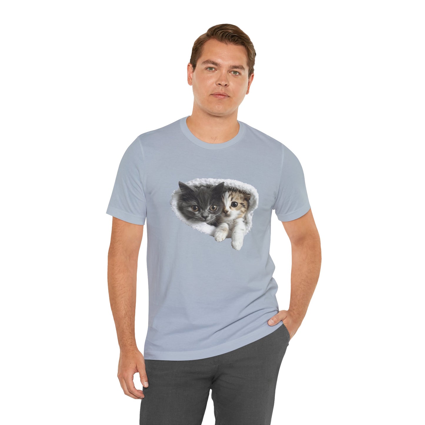 Cute Cats T-shirt for Cat Lovers - Lightweight Fabric Tee