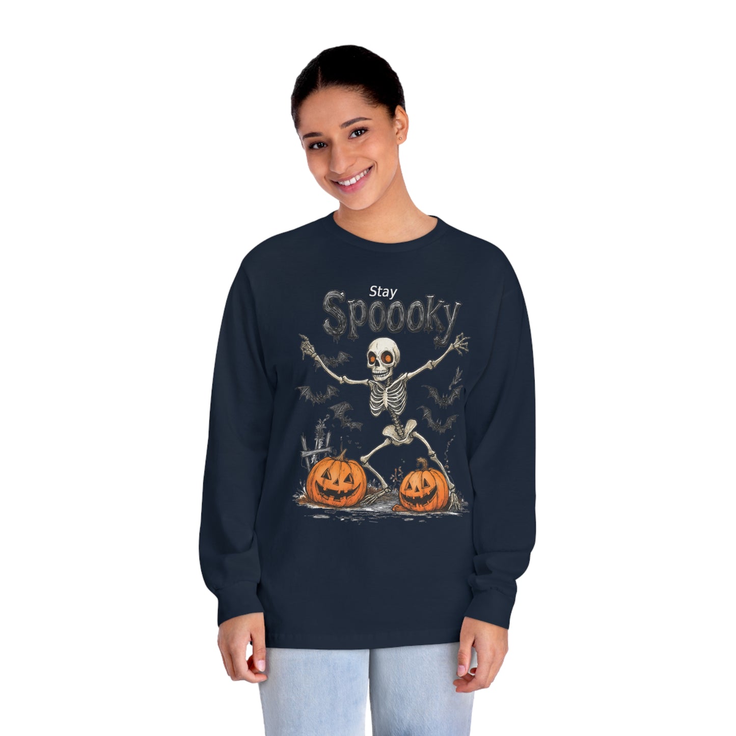 Unisex Classic Long Sleeve T-Shirt - Spooky Long Sleeve Tee