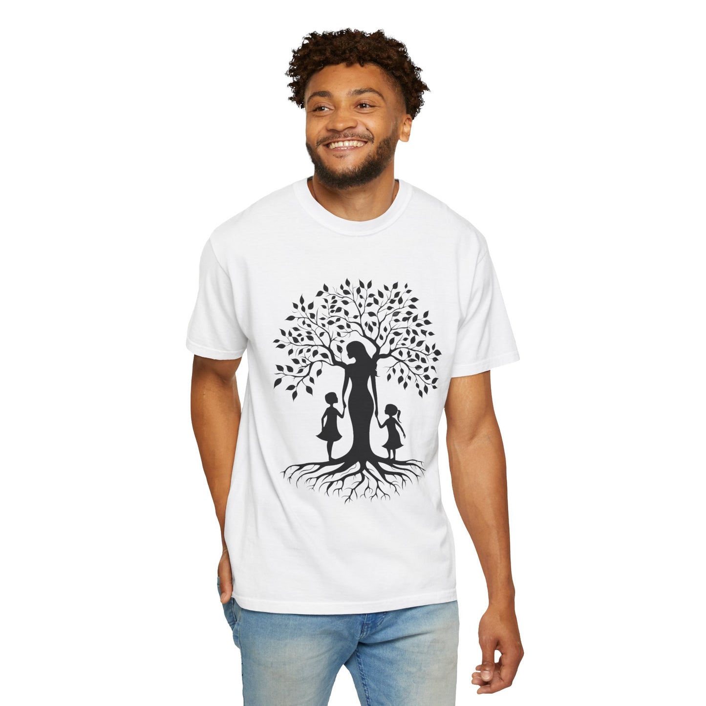 Nature-Inspired T-Shirt with Mom and Kids Design - Mother's day Gift - Birthday Gift