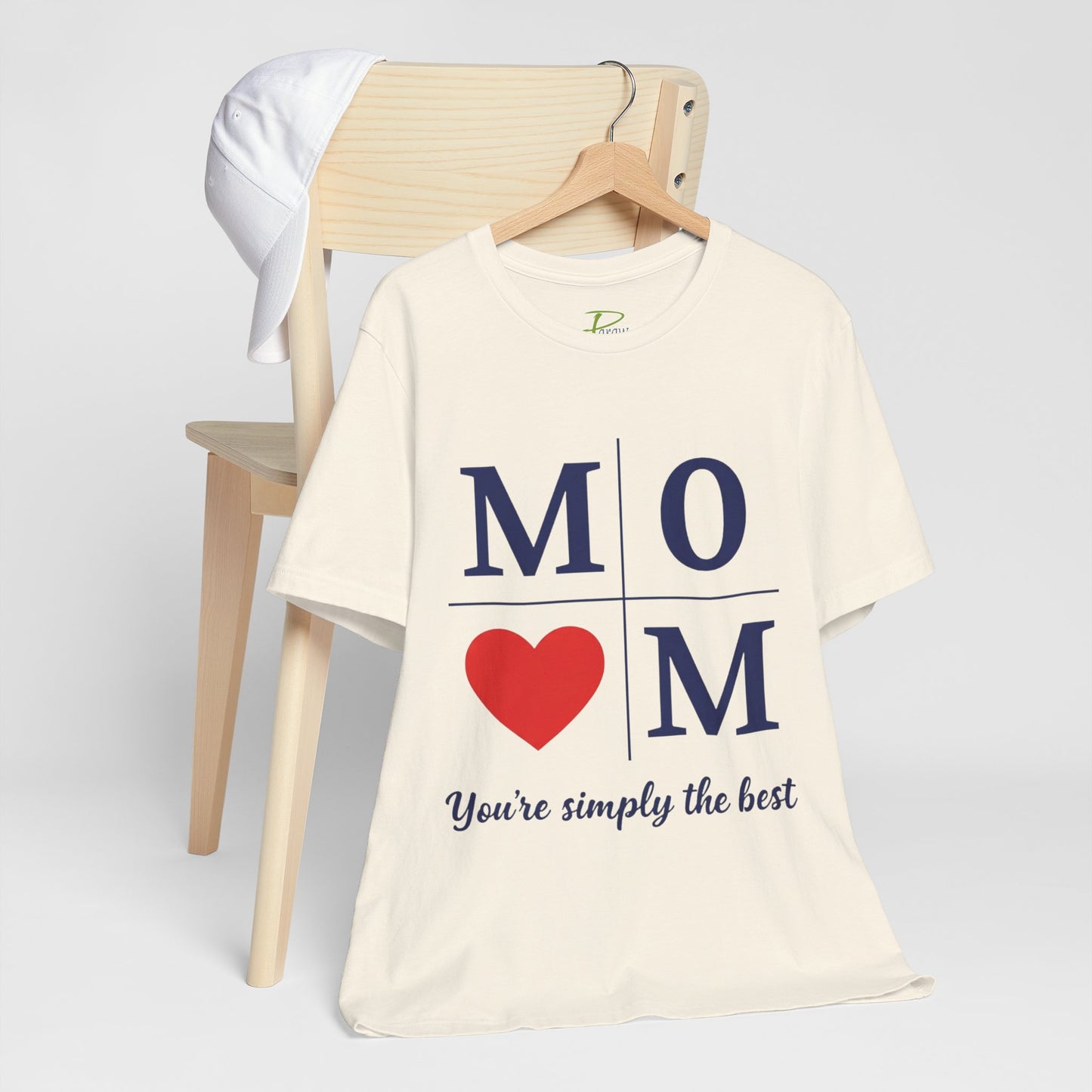 Mom Heart Jersey Tee - You're Simply the Best - Lightweight Fabric Tee -  Gift for Mom - Birthday Gift