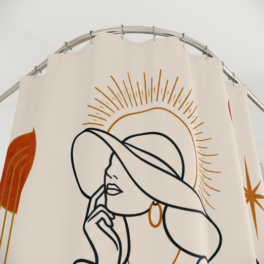 Abstract Boho Shower Curtain