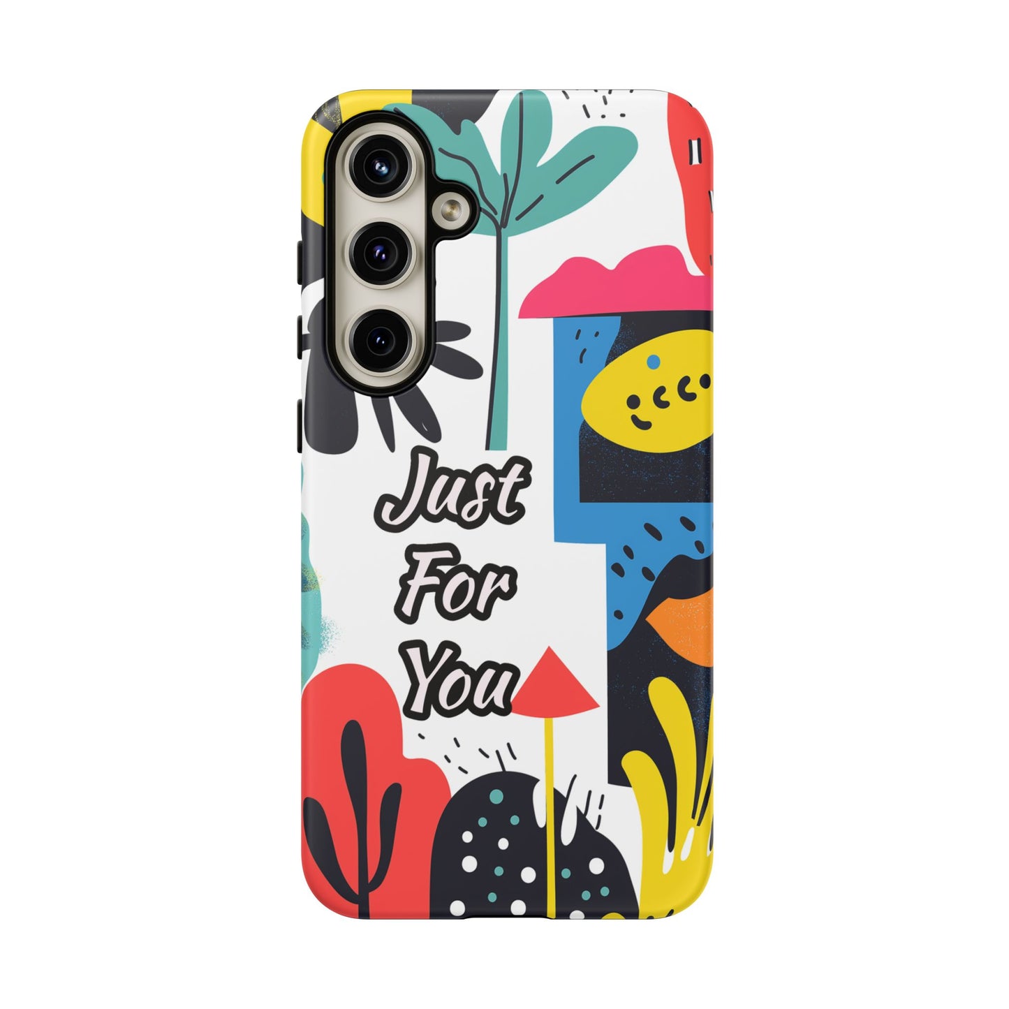 Colorful Phone Case with "Just For You" Design - Fun Gift, Unique Phone Accessory, Vibrant Design, Custom Gift Idea, Personal Touch
