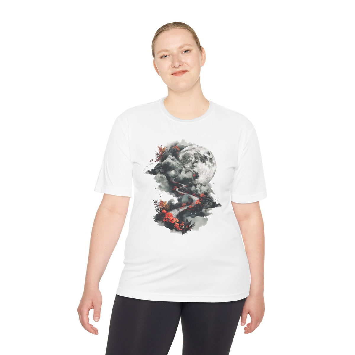 Unisex Wicking Tee Shirts - Beautiful Road Going up to Space T-shirt