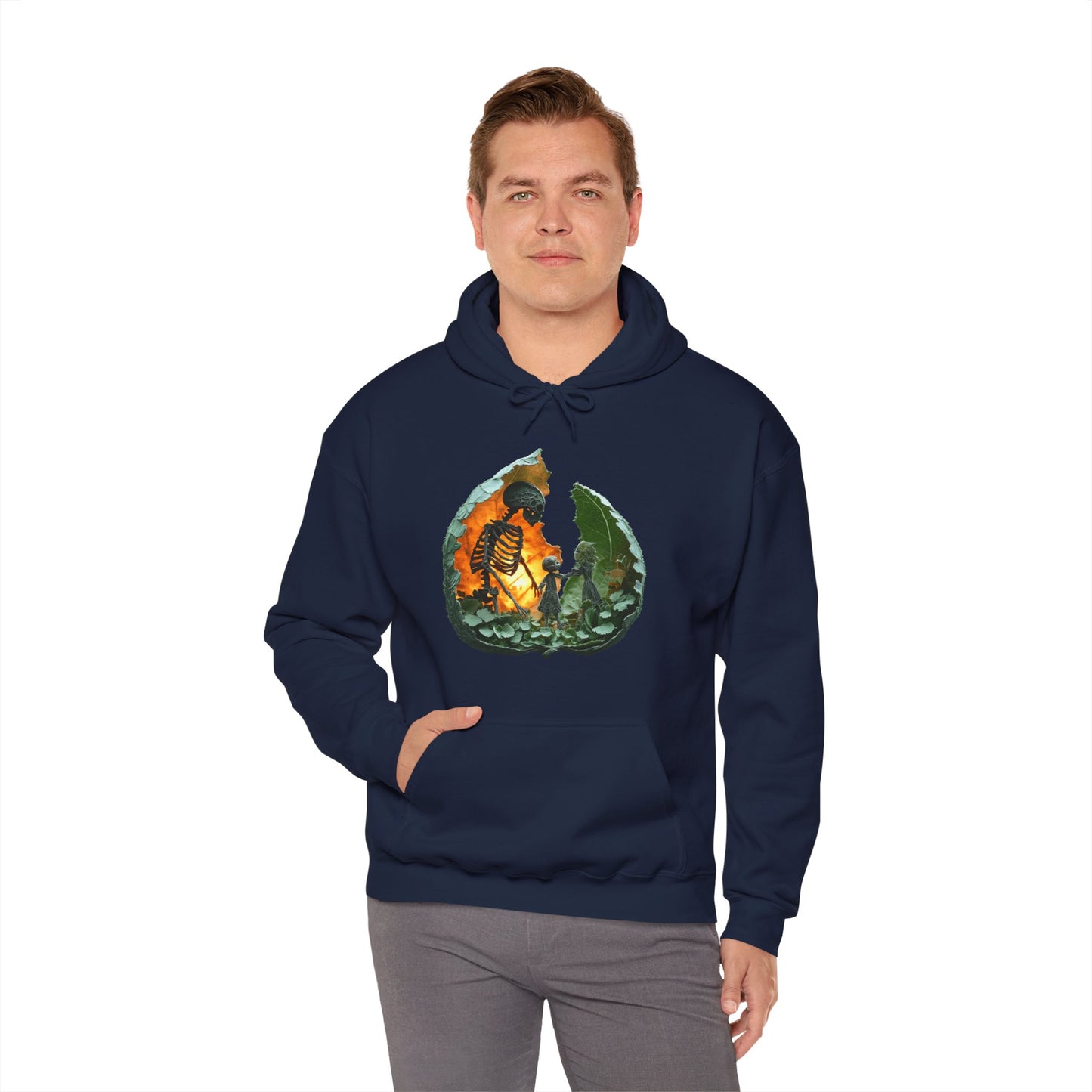 Unisex Heavy Blend™ Hooded Sweatshirt - Skeleton Design Hoodie