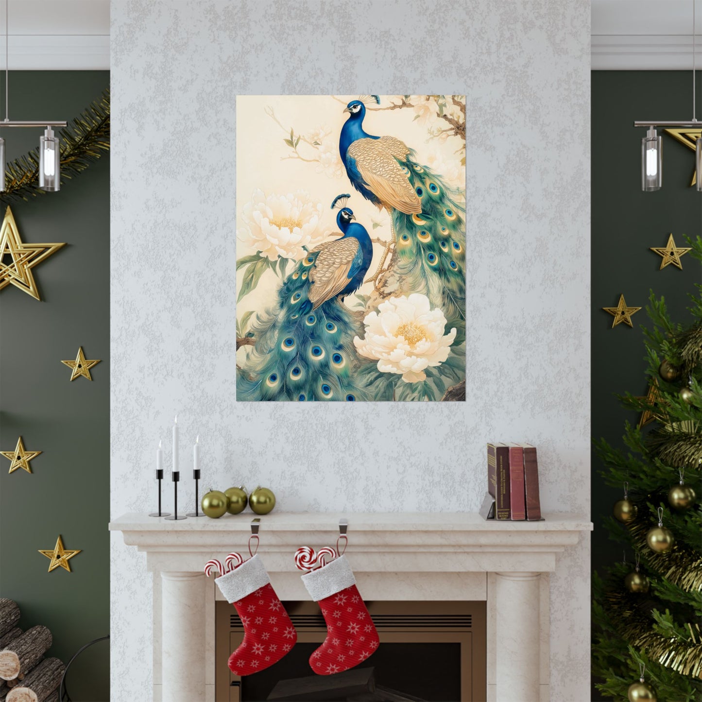 Matte Vertical Peacock Poster