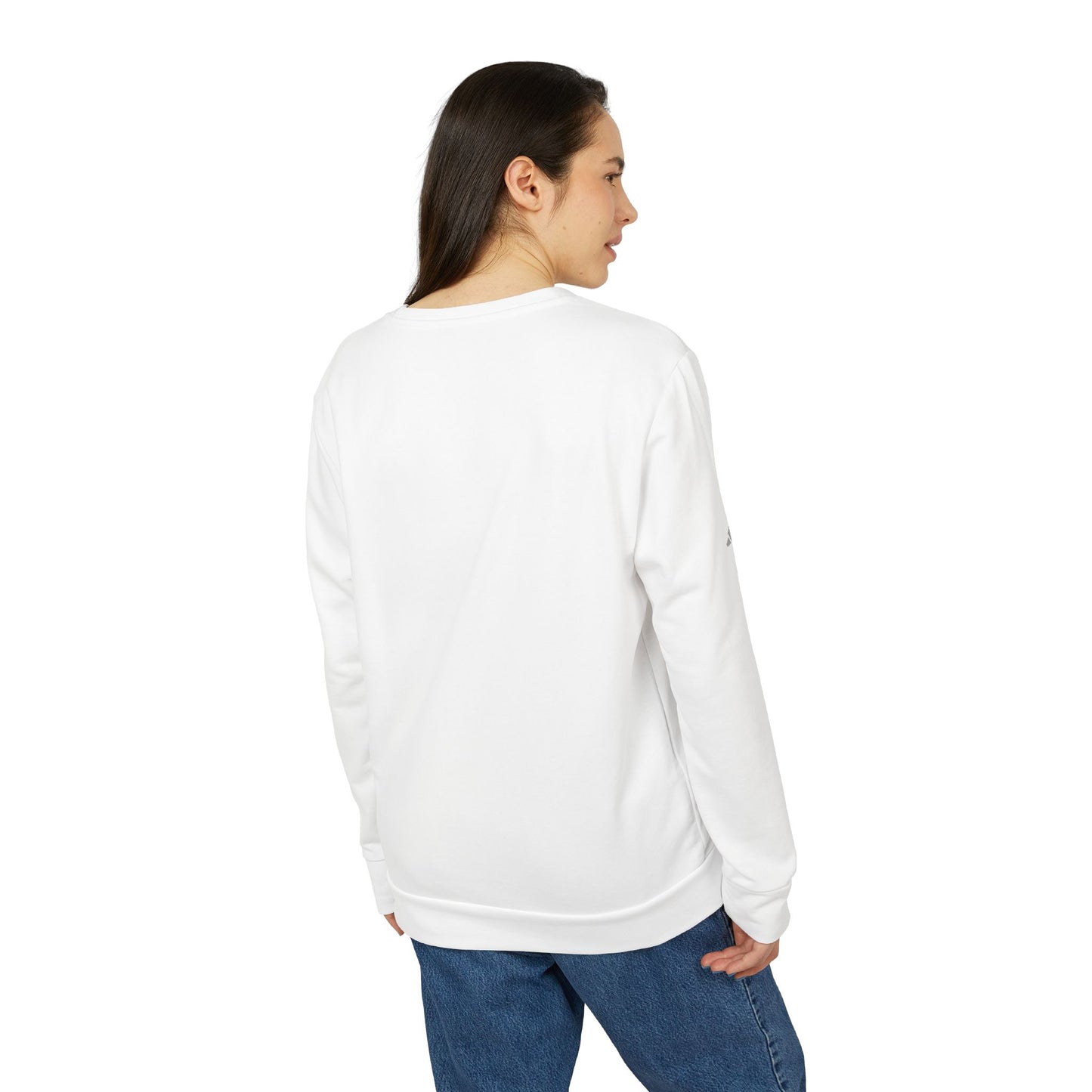 Adidas Women's Fleece Crewneck Sweatshirt - Fantasy Woman Face Fleece Sweatshirt