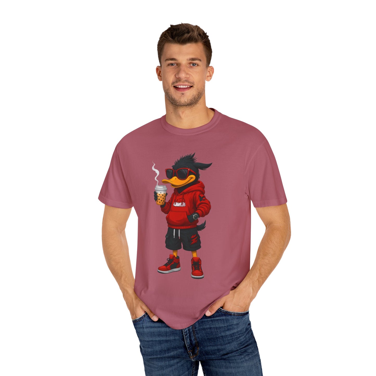 Cool Cartoon Duck Men's T-Shirt, Casual Graphic Tee, Fun Summer Shirt, Gift, Streetwear Style, Perfect for Parties