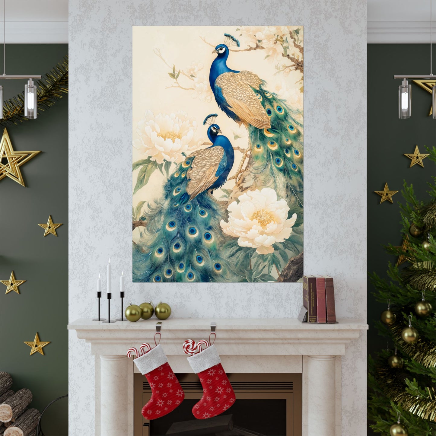 Matte Vertical Peacock Poster