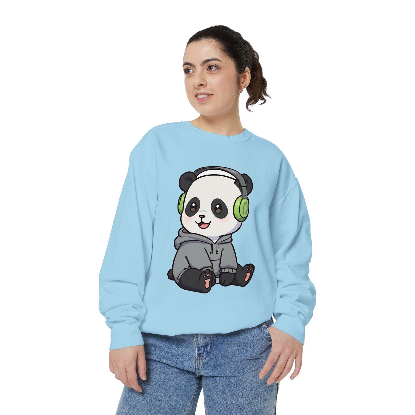 Cute Panda Graphic Sweatshirt - Cozy Unisex Wear for Animal Lovers