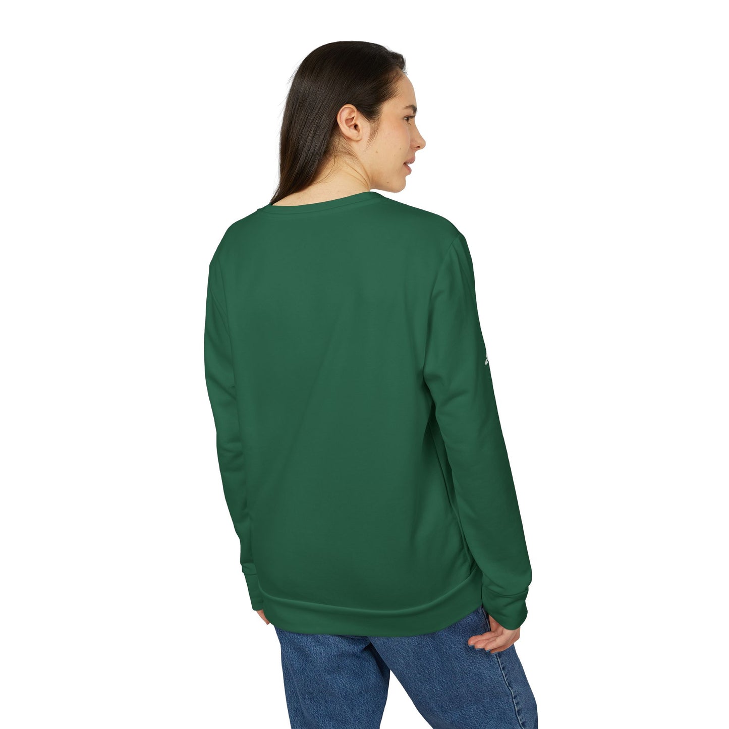 Adidas Women's Fleece Crewneck Sweatshirt - Fantasy Woman Face Fleece Sweatshirt