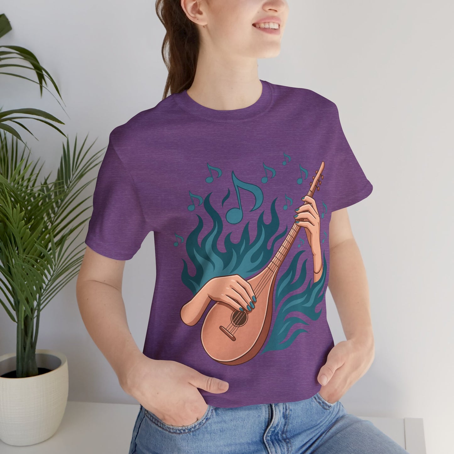 Musical Vibes Tee, Women's Graphic T-Shirt, Music Lover Gift, Casual Wear, Festival Outfit, Band Merch - Lightweight Fabric Tee