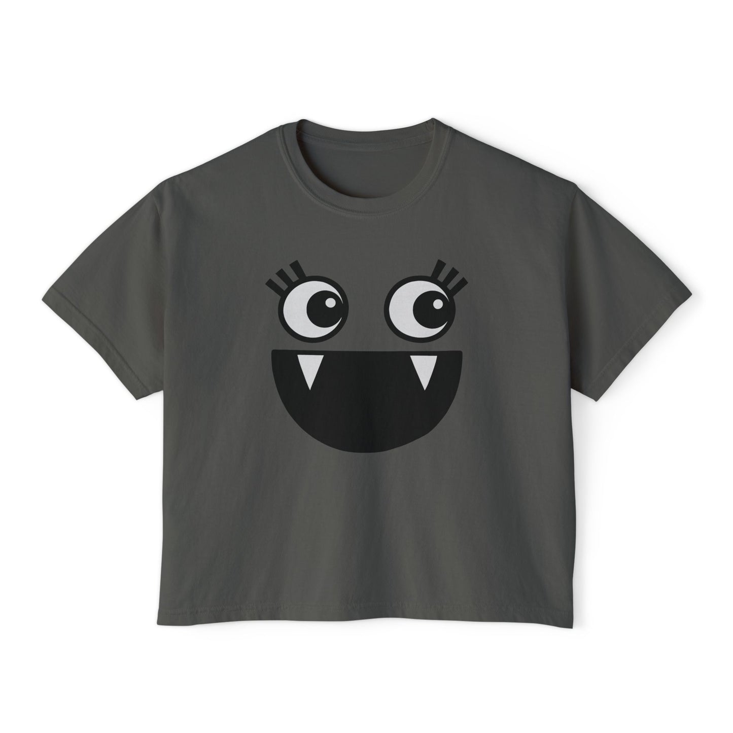 Cute Monster Women's Boxy Tee - Playful Graphic T-Shirt for Fun Style