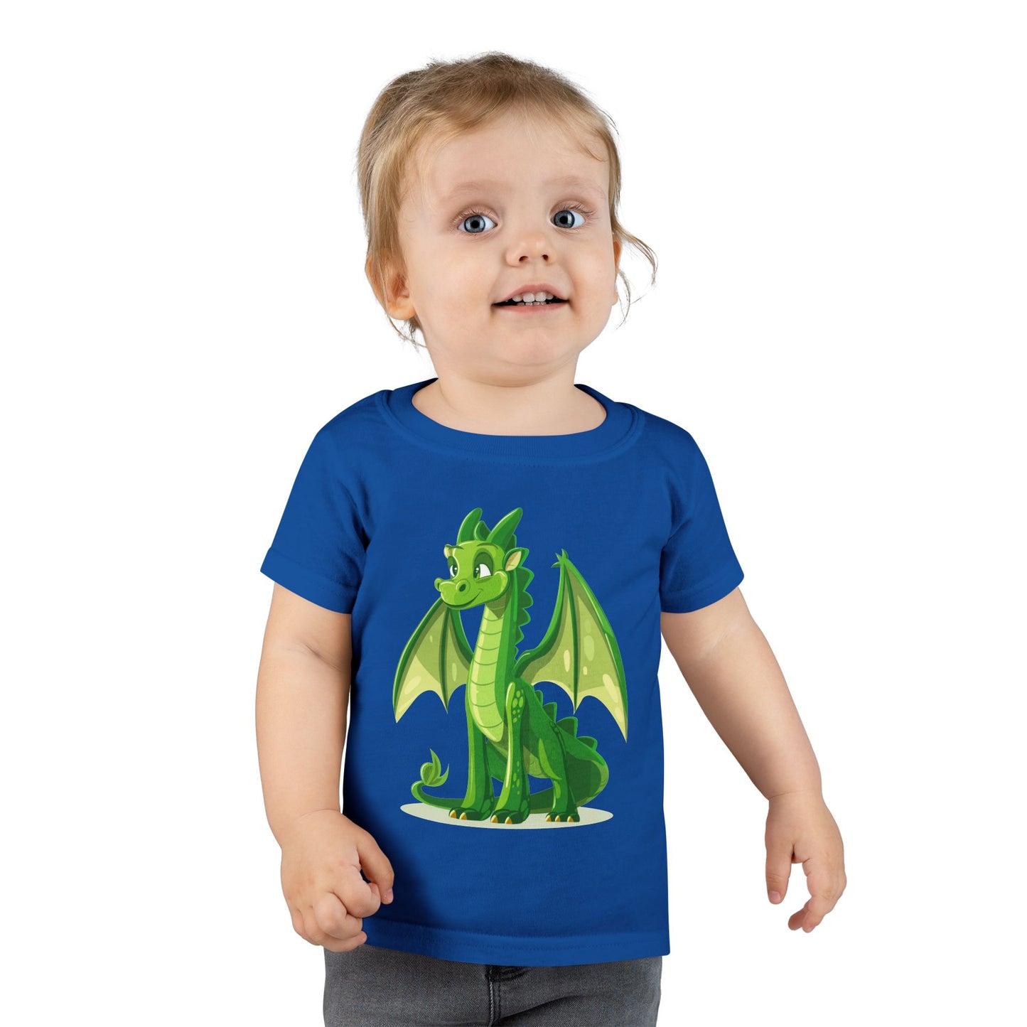 Cute Green Dragon Toddler T-Shirt - Adorable Kids Tee for Playtime and Parties - Unisex Toddler T-Shirt