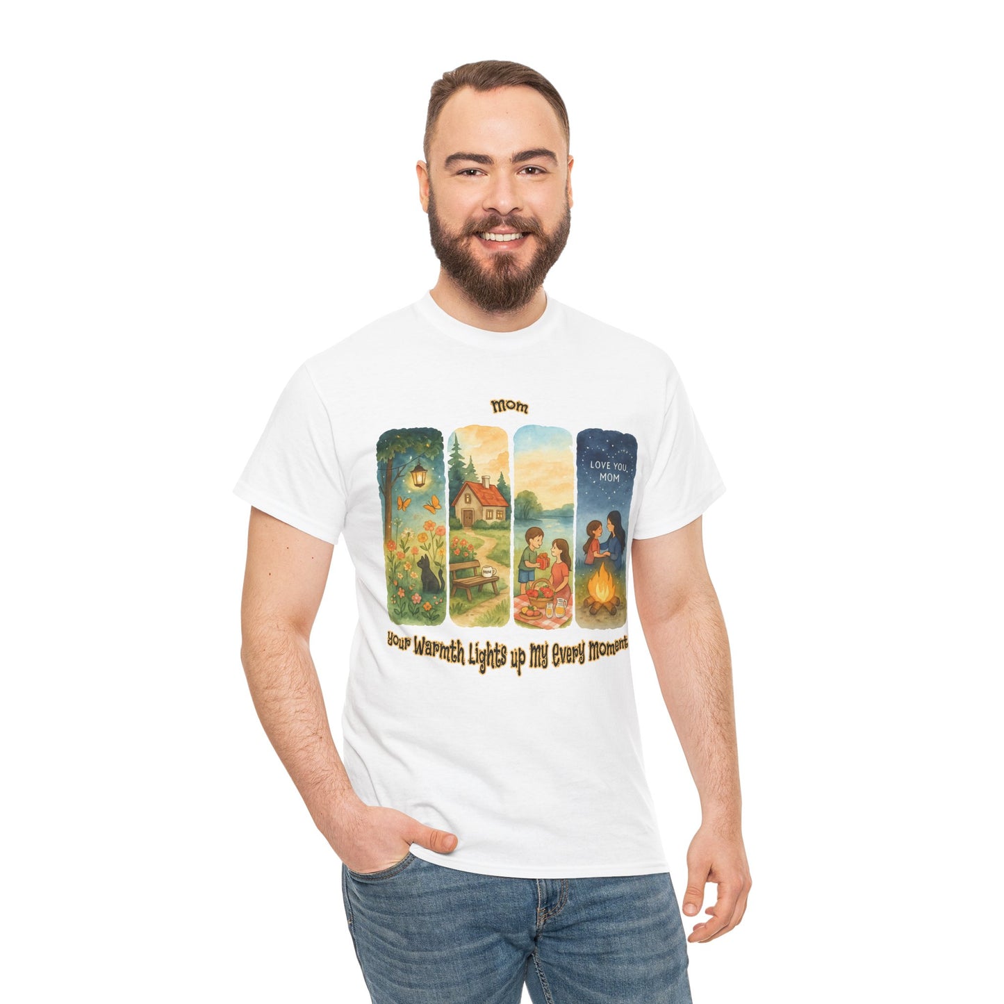 Mom Love Unisex Cotton Tee - Nostalgic & Heartwarming Gift for Mother's Day - Birthday Gift