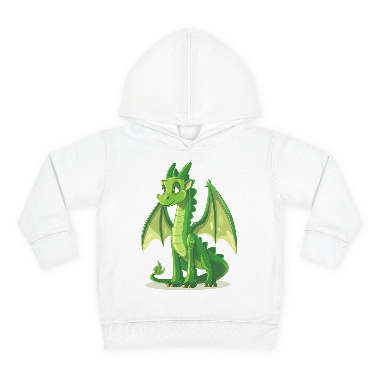 Toddler Pullover Fleece Hoodie - Cute Cartoon Dragon Design Hoodie