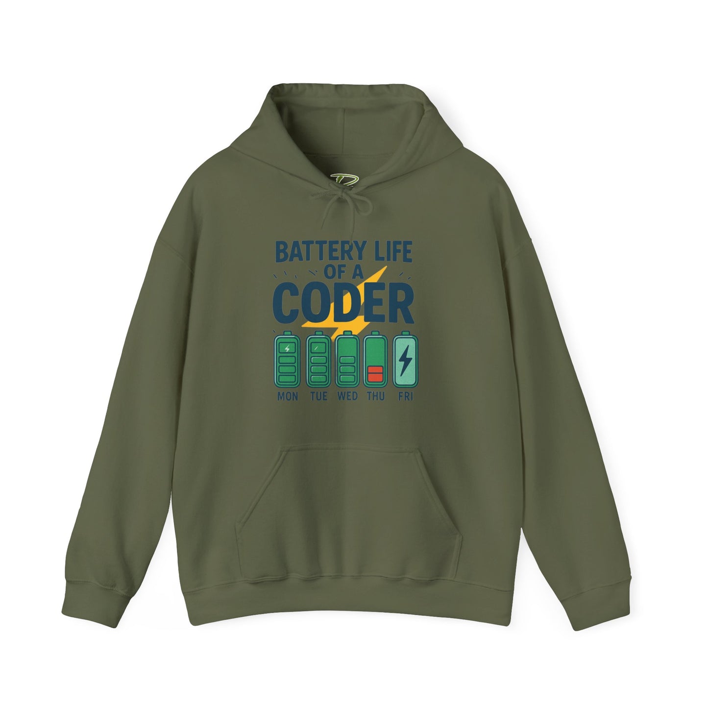 Battery Life of a Coder Hoodie, Programmer Gift, Coding Apparel, Techie Fashion