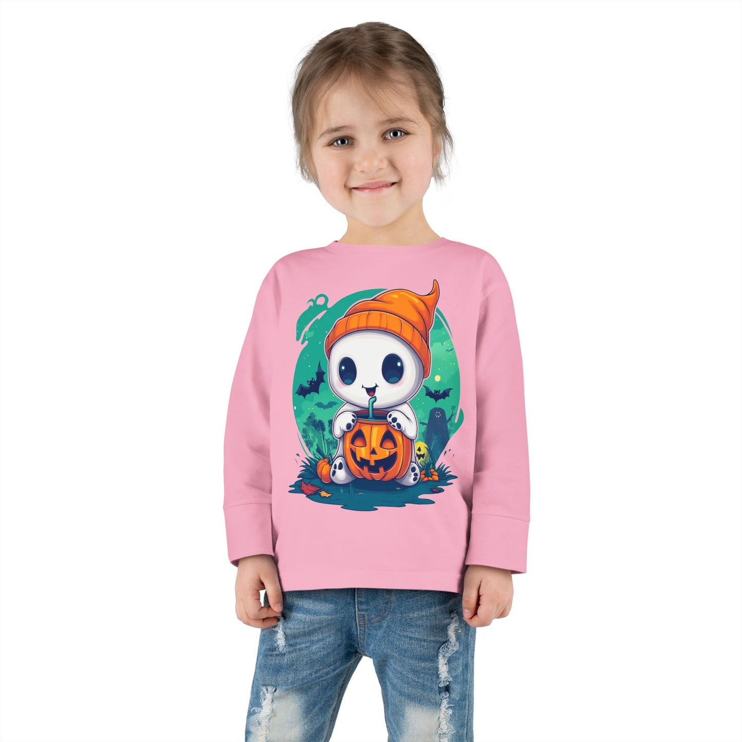 Toddler Long Sleeve Tee - Cute Halloween Design - Soft & Cozy Toddler Shirt