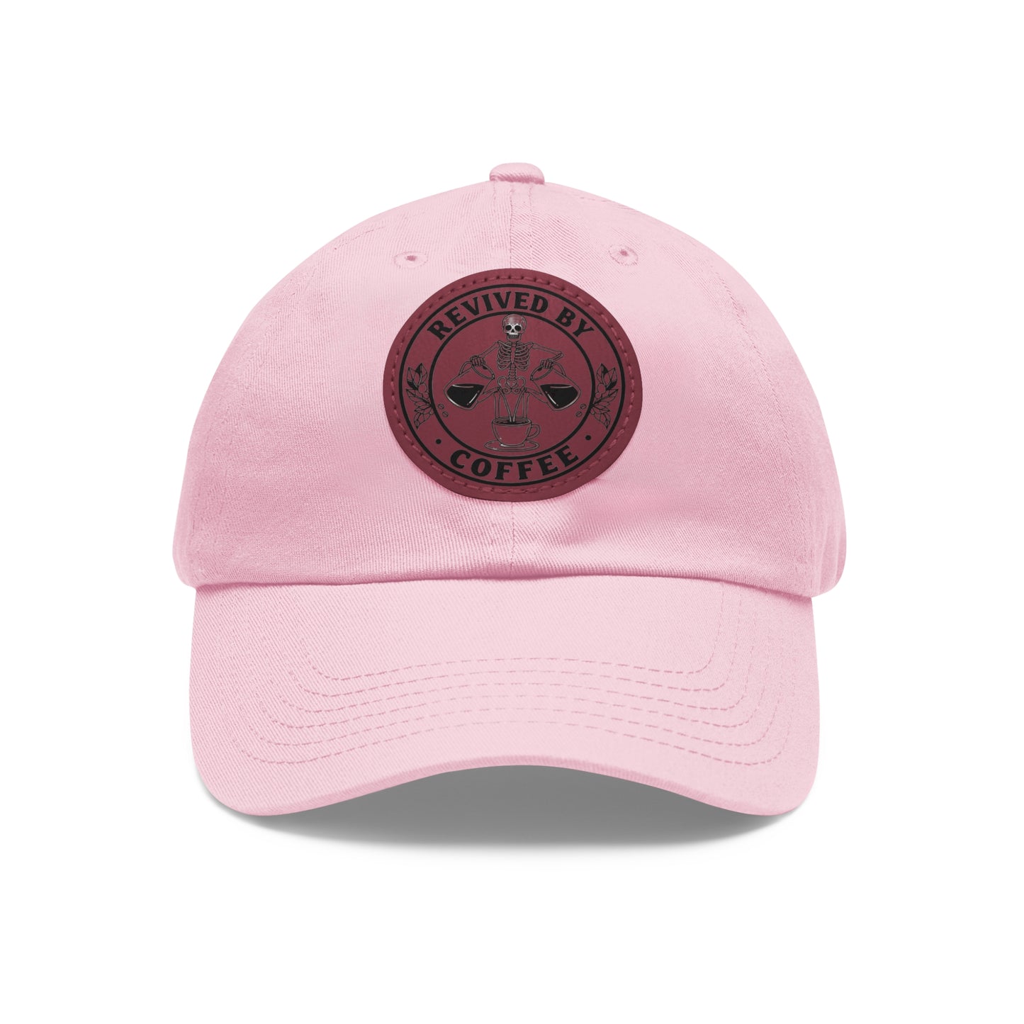 Revived by Coffee Dad Hat with Leather Patch - Perfect Gift for Coffee Lovers