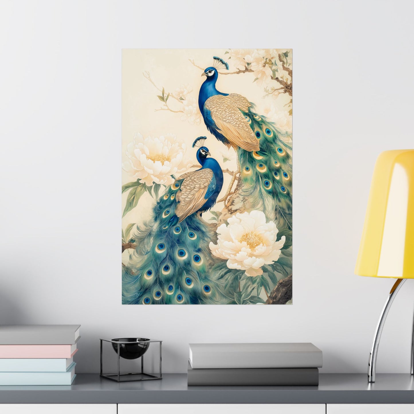 Matte Vertical Peacock Poster