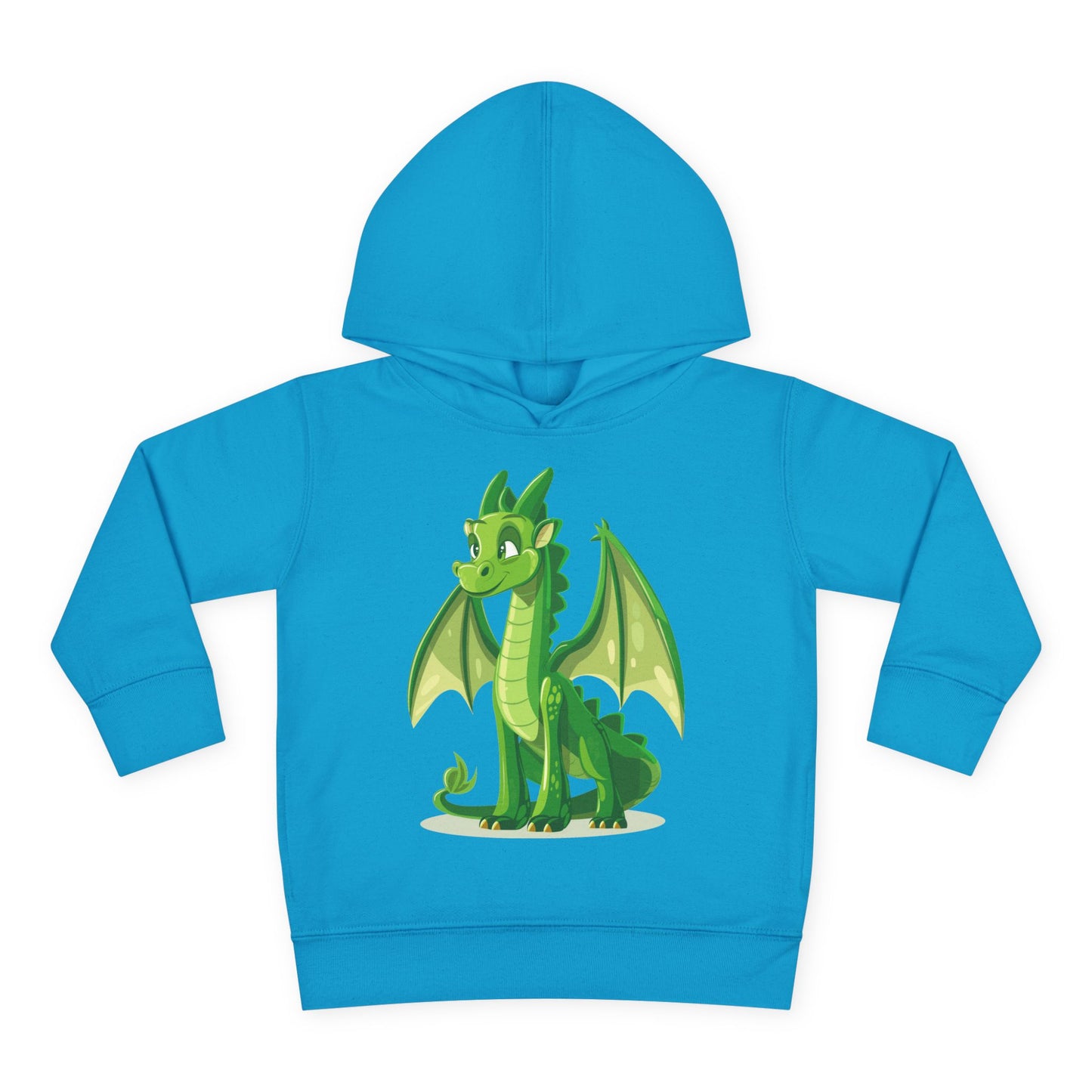 Toddler Pullover Fleece Hoodie - Cute Cartoon Dragon Design Hoodie