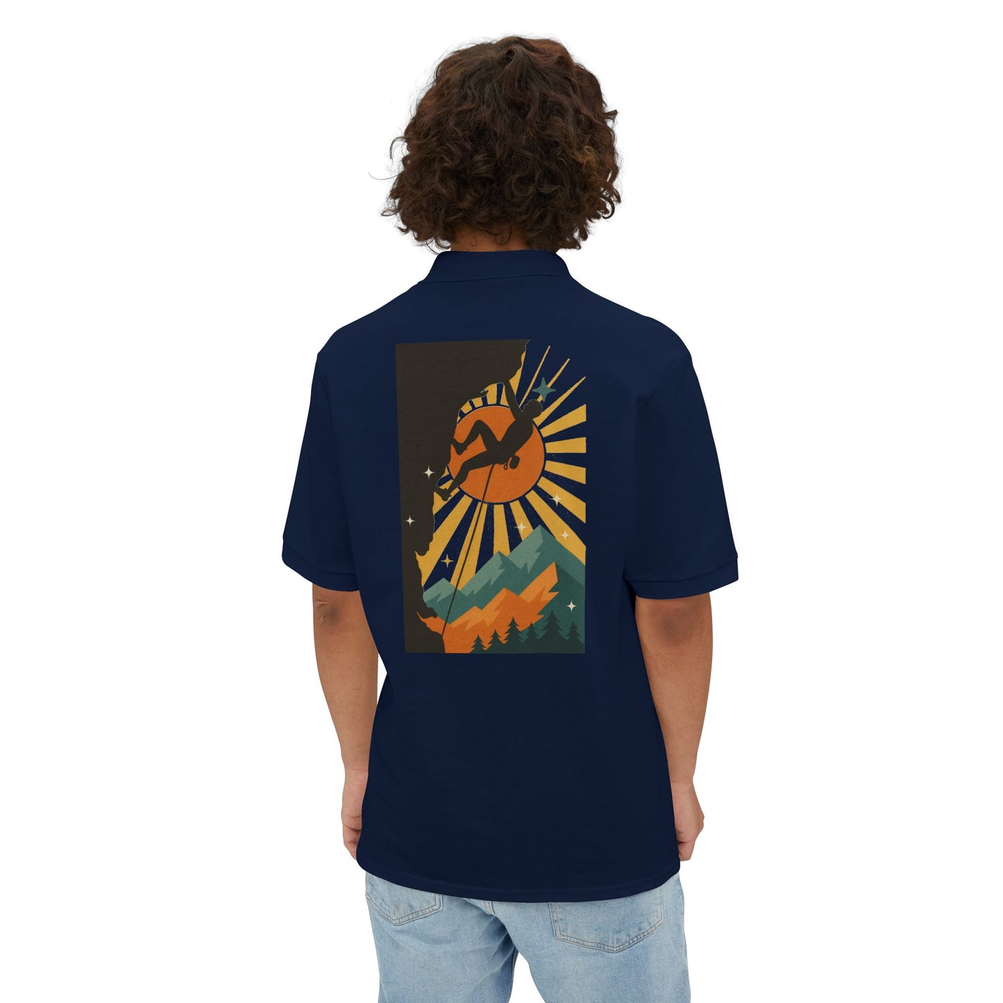 Climbing Adventure Men’s Polo - Casual Fit, Outdoor Wear