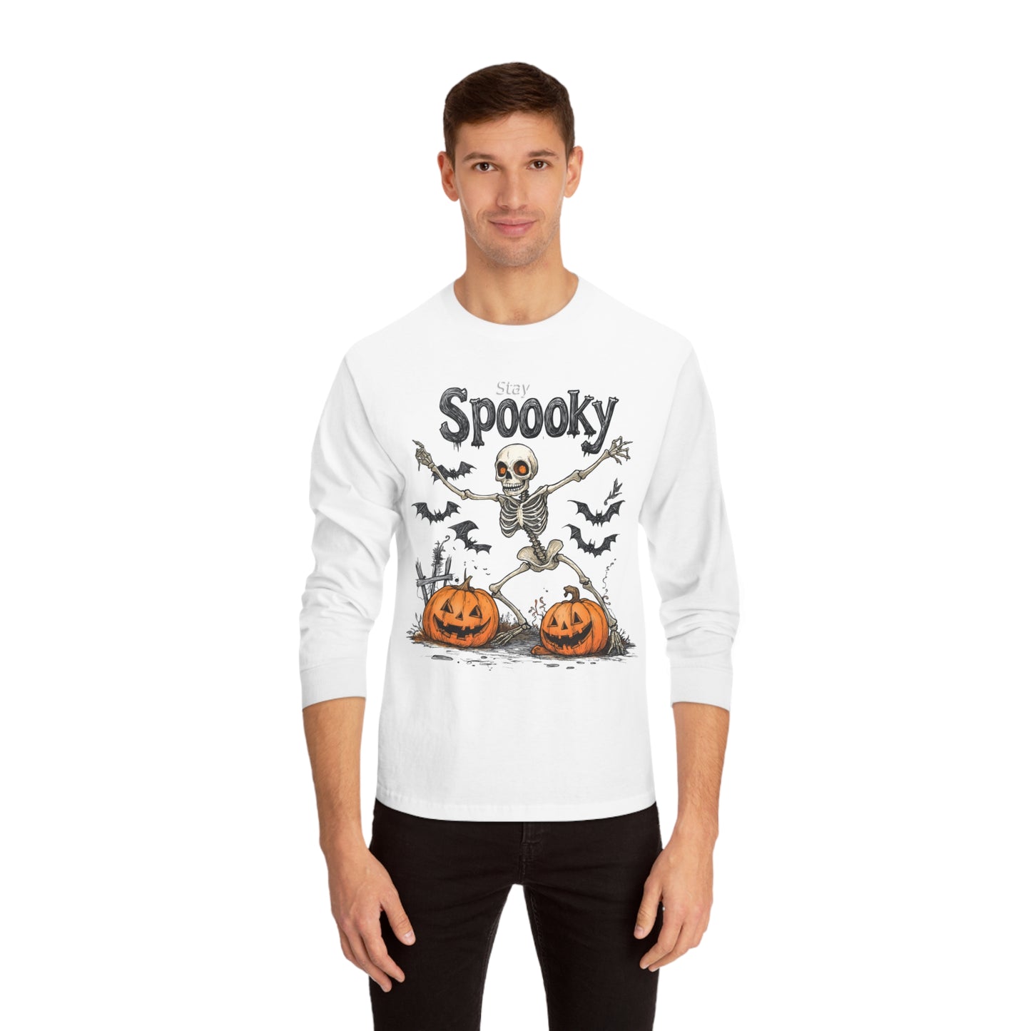 Unisex Classic Long Sleeve T-Shirt - Spooky Long Sleeve Tee