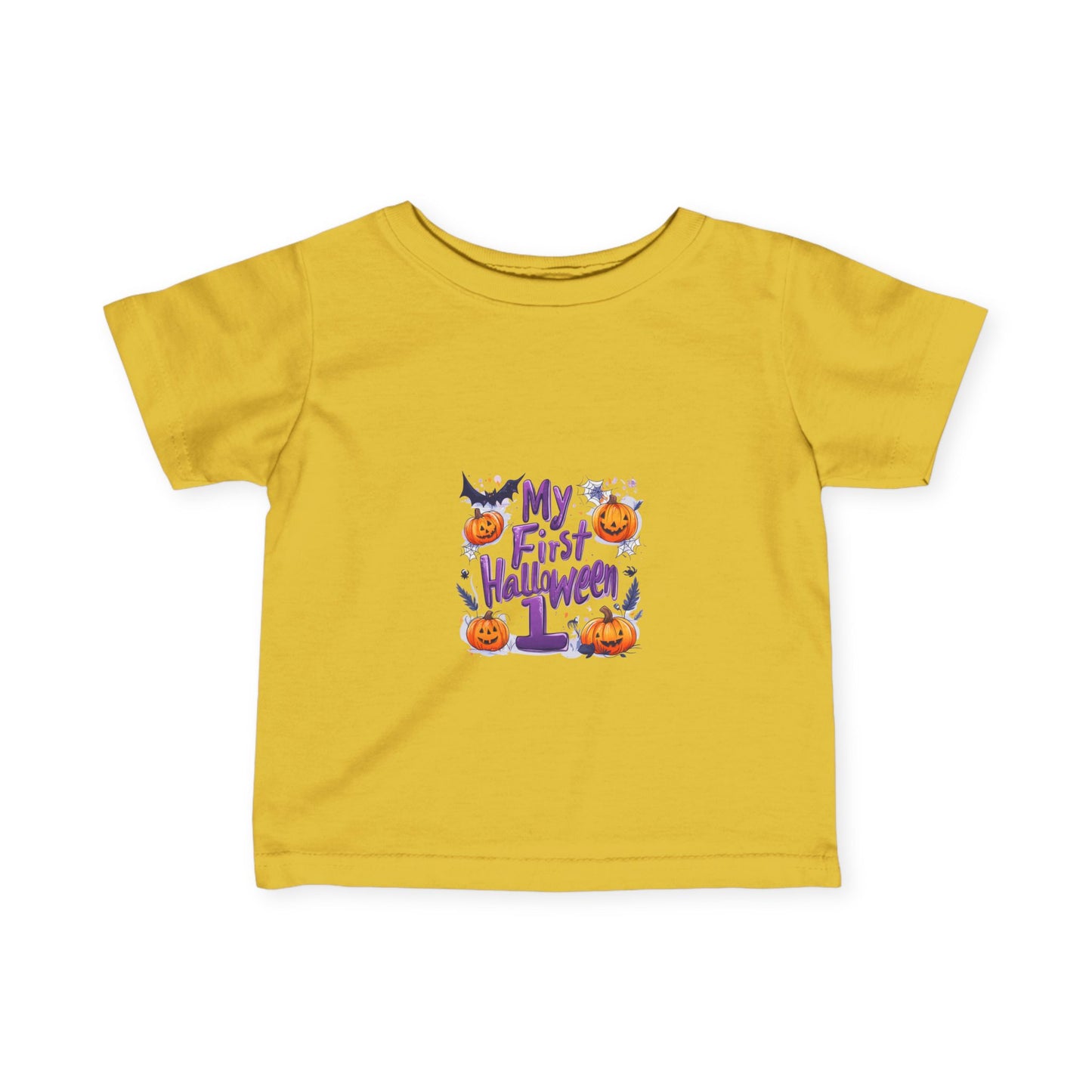 Infant Fine Jersey Tee - Spooky First Halloween - "My First Halloween" Cute Cartoon Design