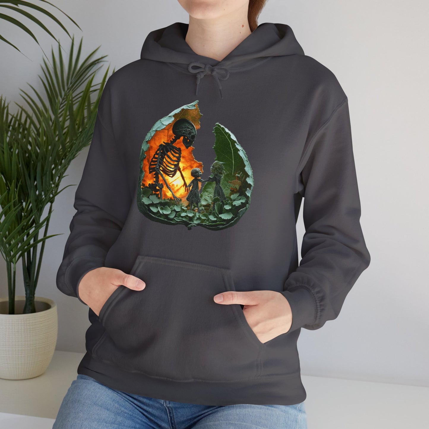 Unisex Heavy Blend™ Hooded Sweatshirt - Skeleton Design Hoodie