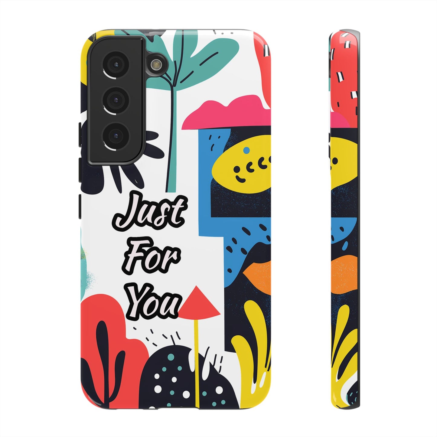 Colorful Phone Case with "Just For You" Design - Fun Gift, Unique Phone Accessory, Vibrant Design, Custom Gift Idea, Personal Touch