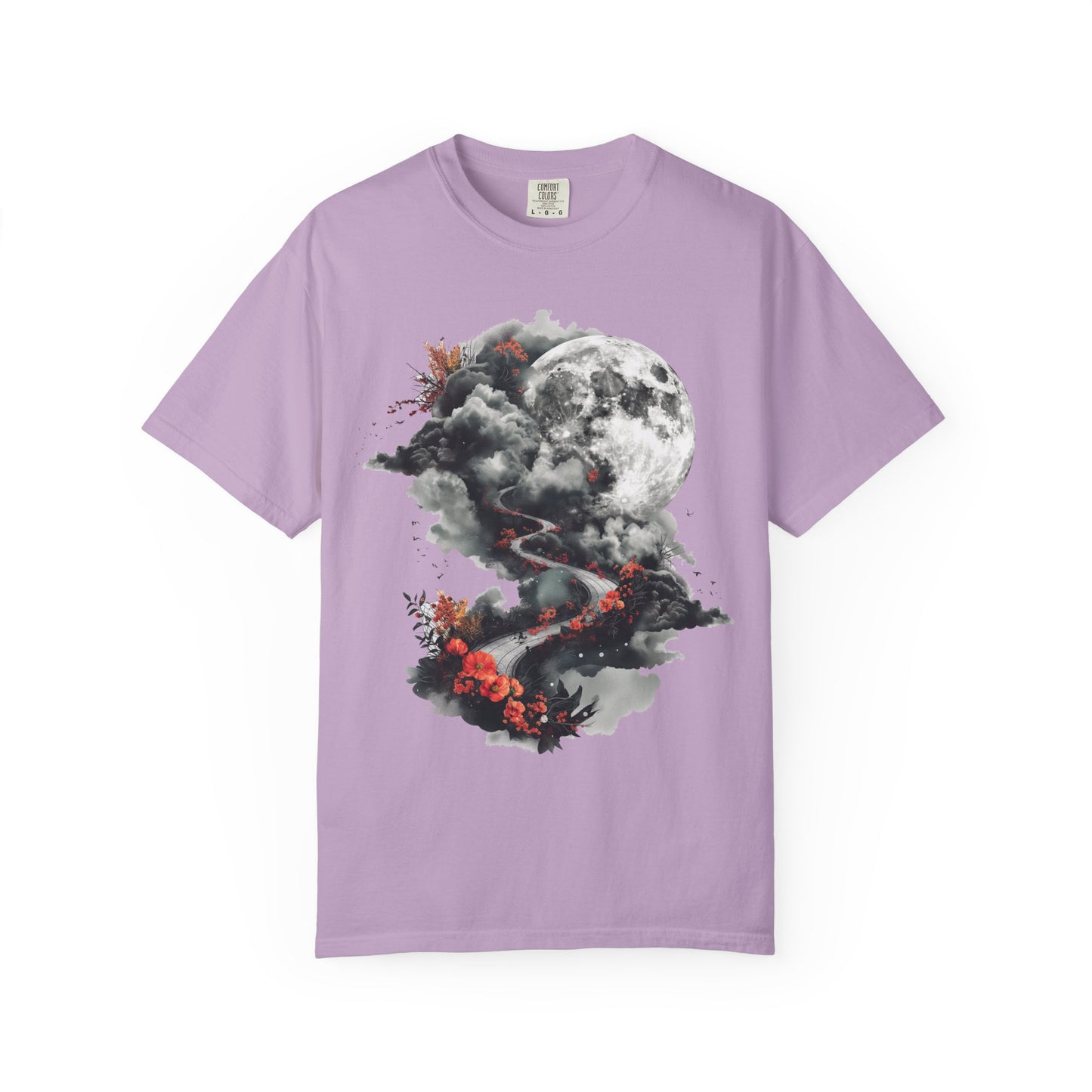 Artistic Moonlit T-Shirt - Soft Unisex Tee, Gift for Nature Lovers, Casual Wear, Boho Style, Handmade Gift