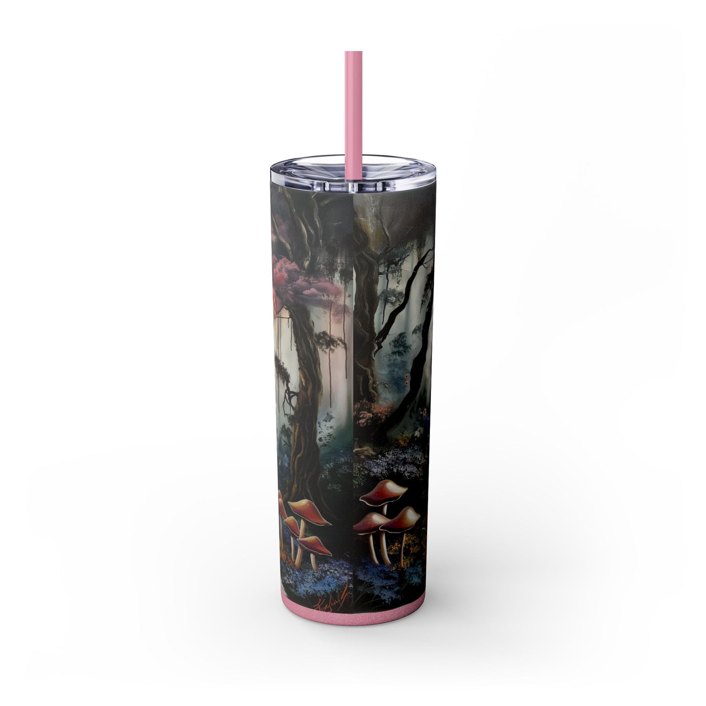 Skinny Tumbler with Straw, 20oz - Forest Insulated Tumbler