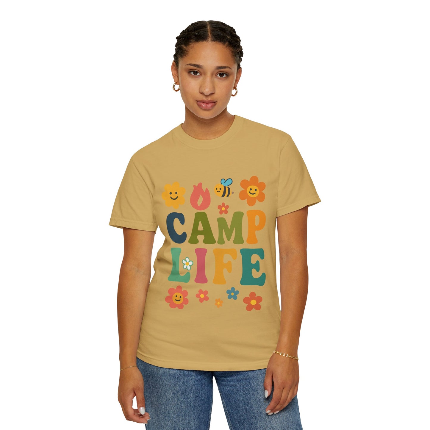 Camp Life Unisex Garment-Dyed T-Shirt - Fun and Colorful Outdoor Vibes