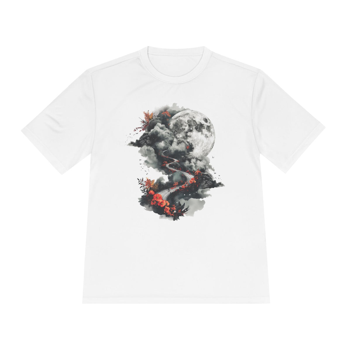Unisex Wicking Tee Shirts - Beautiful Road Going up to Space T-shirt