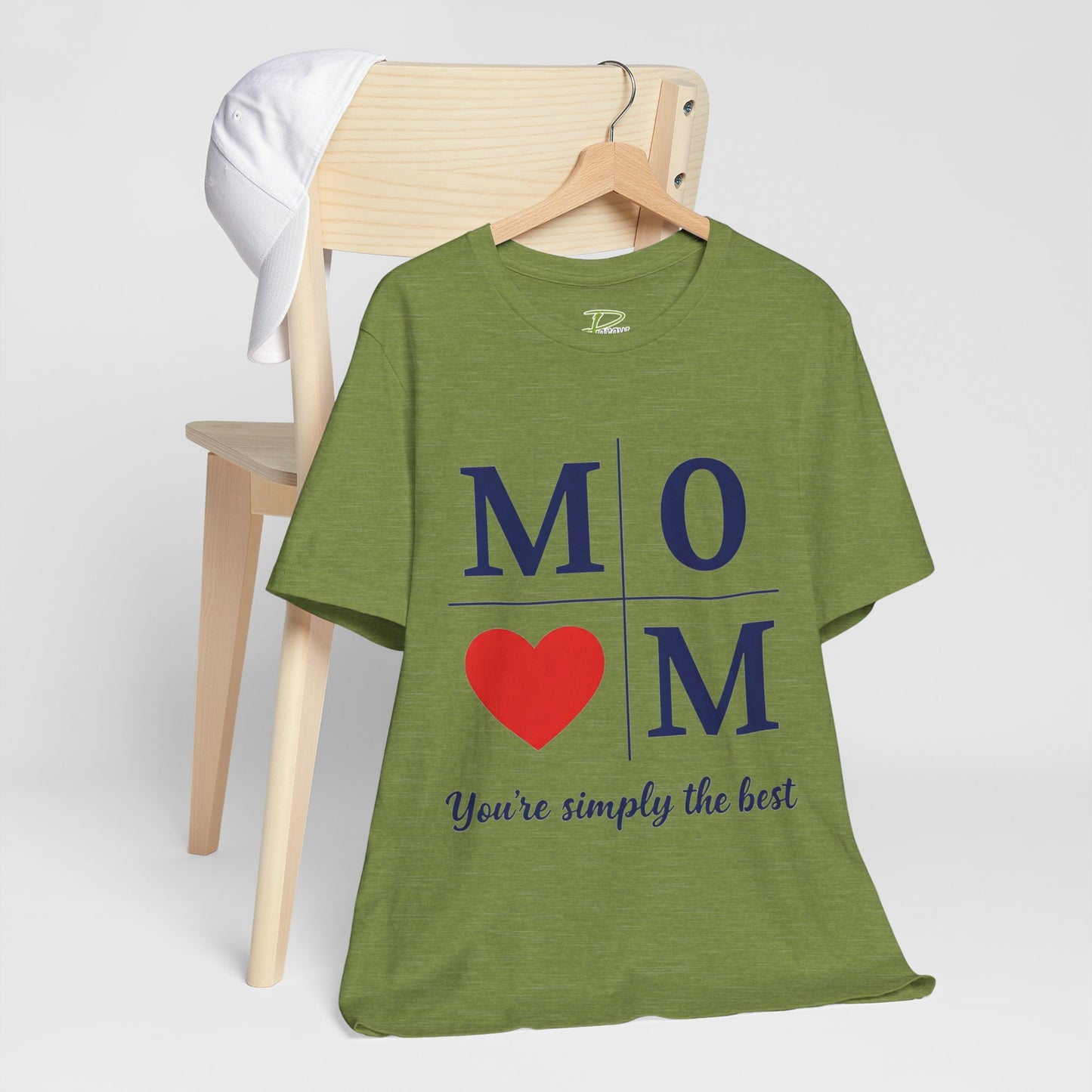 Mom Heart Jersey Tee - You're Simply the Best - Lightweight Fabric Tee -  Gift for Mom - Birthday Gift