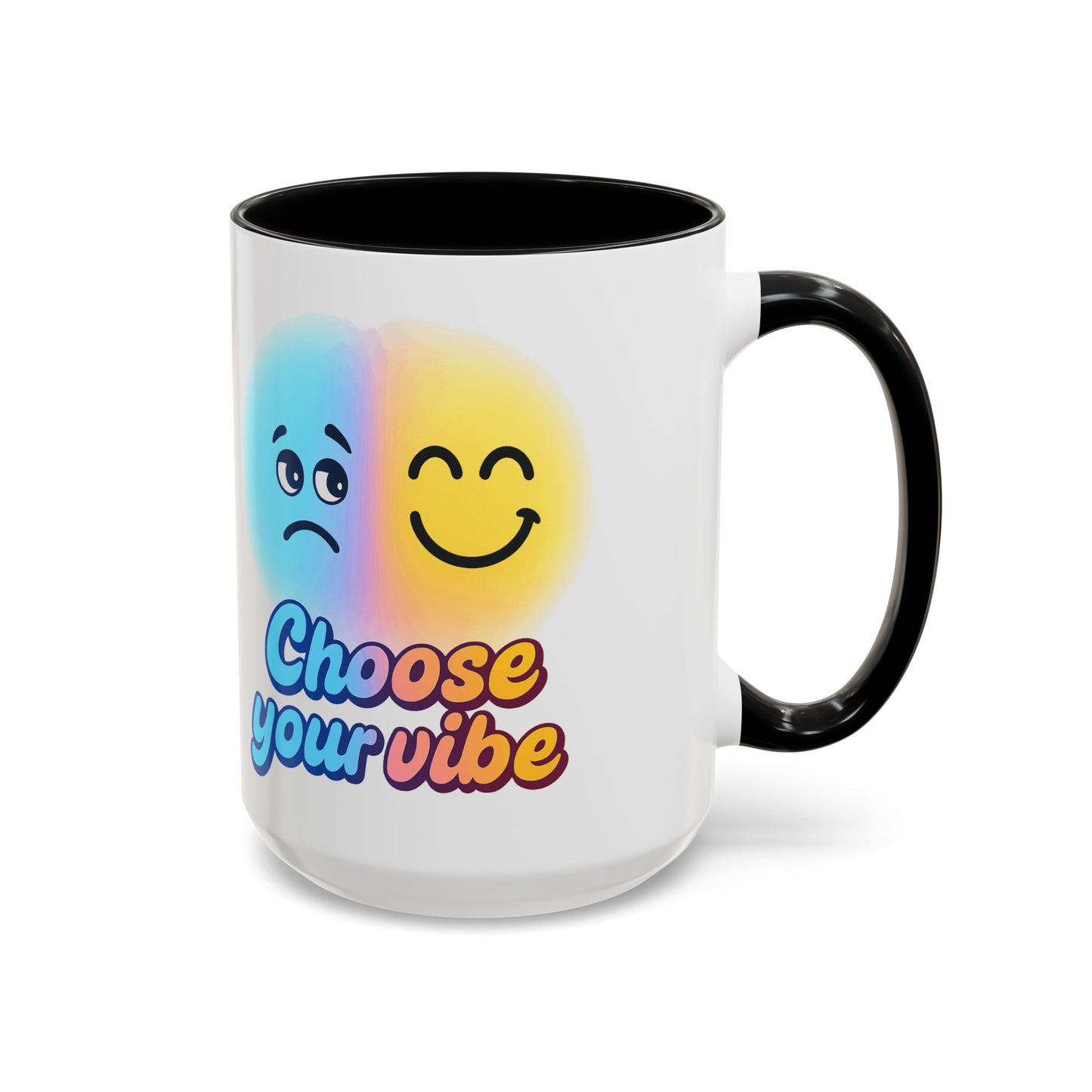 Choose Your Vibe Coffee Mug - Fun Accent Mug for Positive Energy, Happy Mood Gifts, Coffee Lovers, Unique Cup for Home or Office