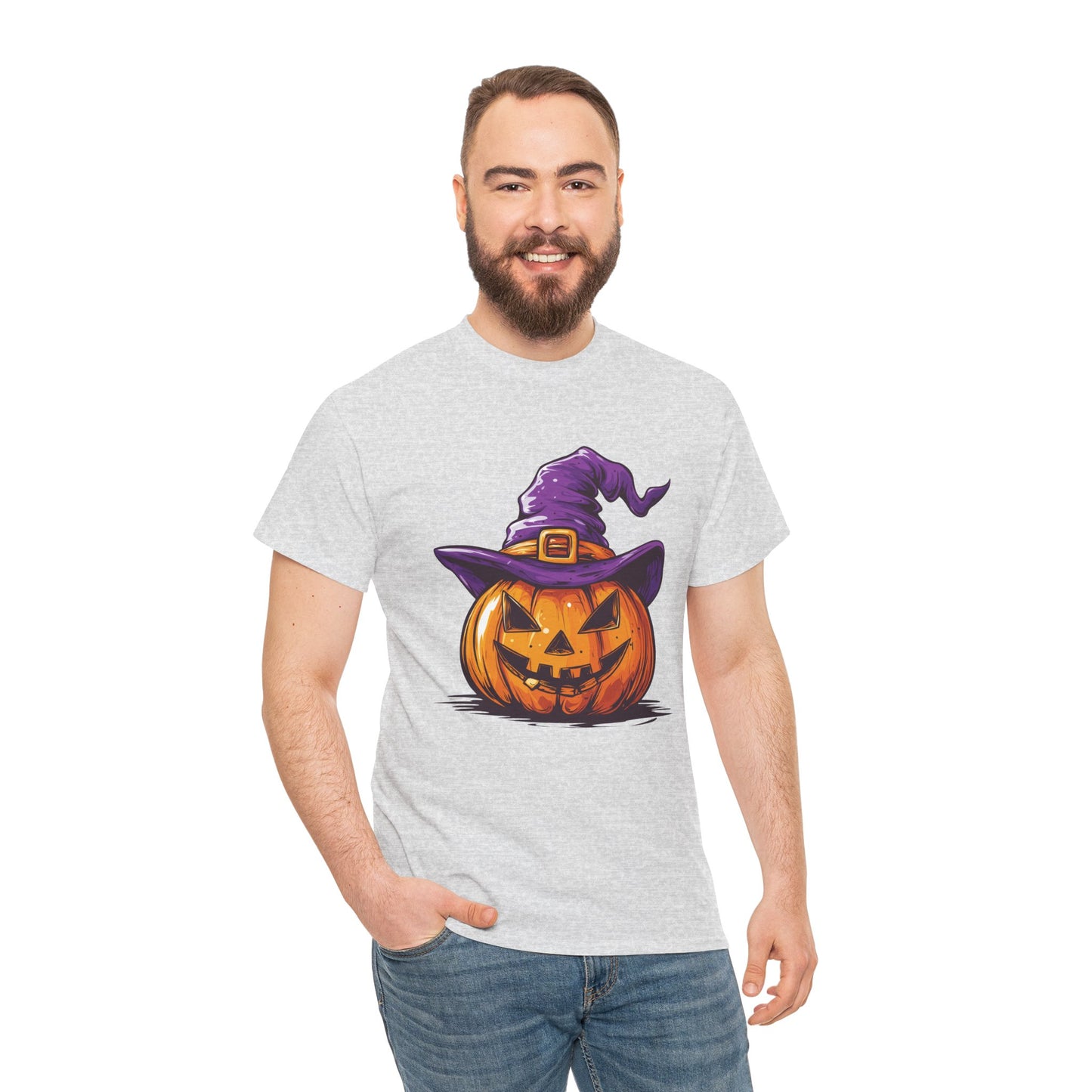 Pumpkin T-shirt - Halloween Tee - Unisex Heavy Cotton Tee - Spooky t-shirt