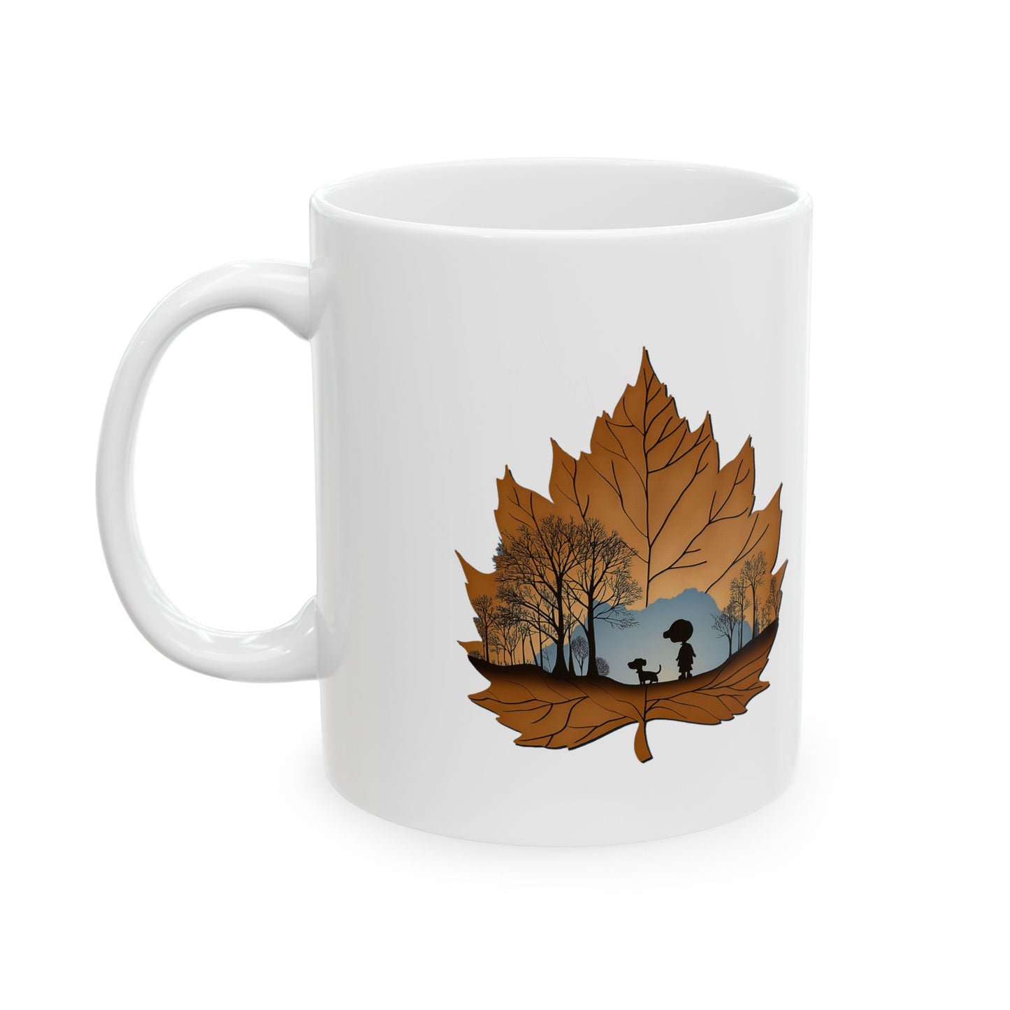 Cartoon Dreams Ceramic Mug, (11oz, 15oz) - Charlie & Pup Ceramic Mug (11oz/15oz)