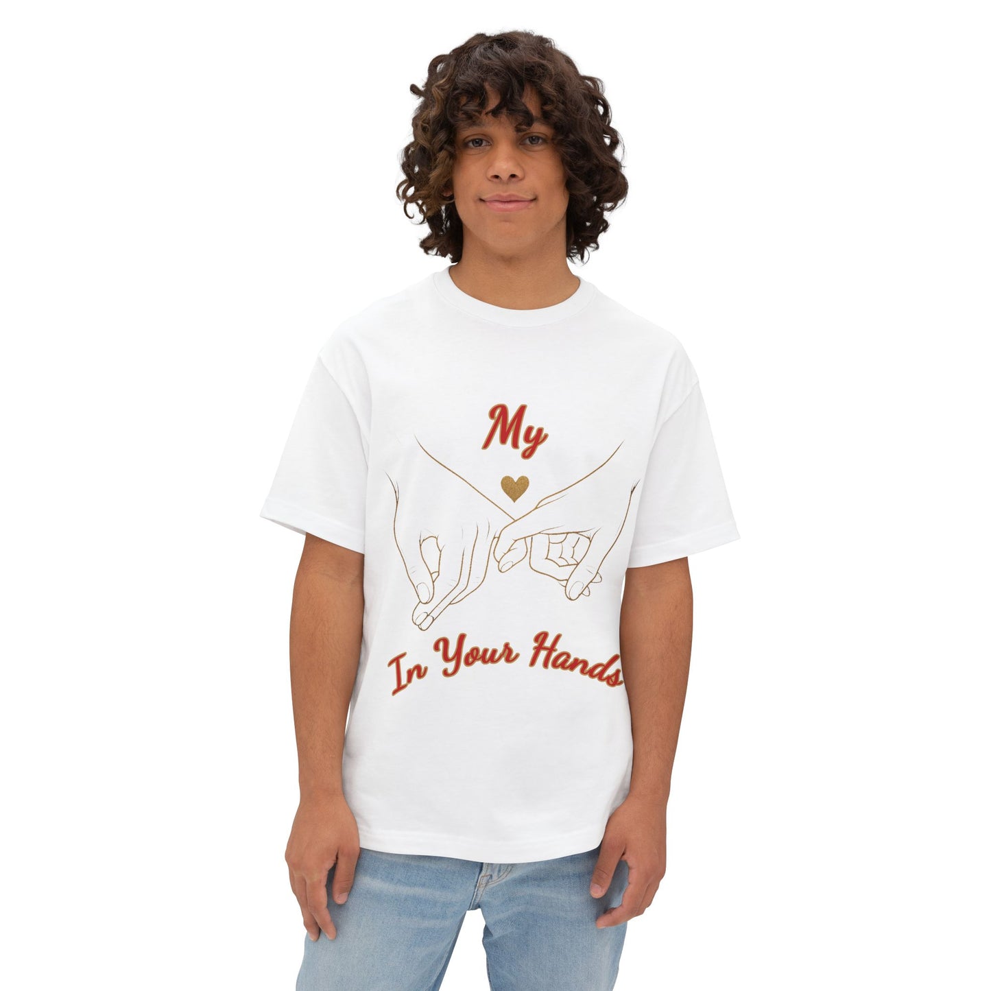 Unisex Oversized Boxy Tee - 'Love Connection' Graphic T-Shirt