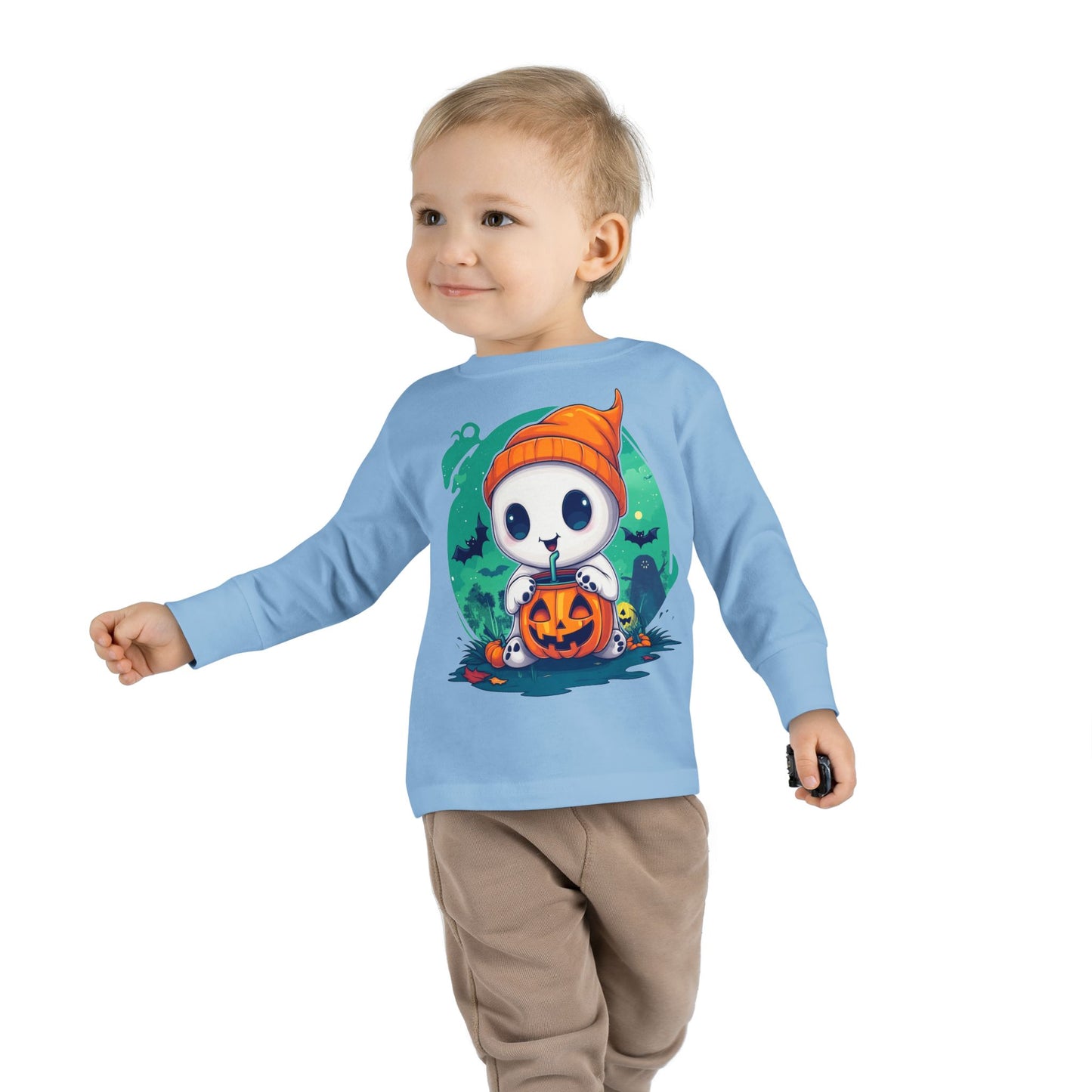 Toddler Long Sleeve Tee - Cute Halloween Design - Soft & Cozy Toddler Shirt