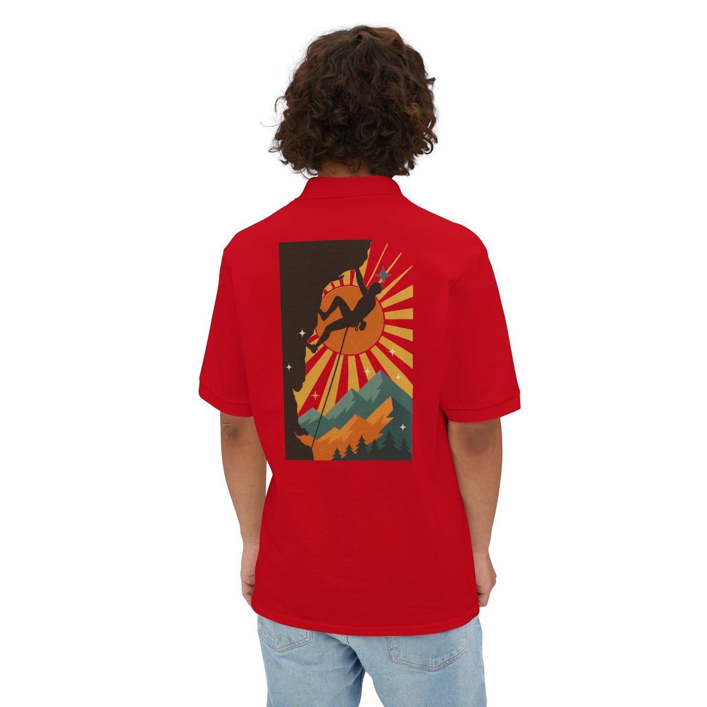 Climbing Adventure Men’s Polo - Casual Fit, Outdoor Wear