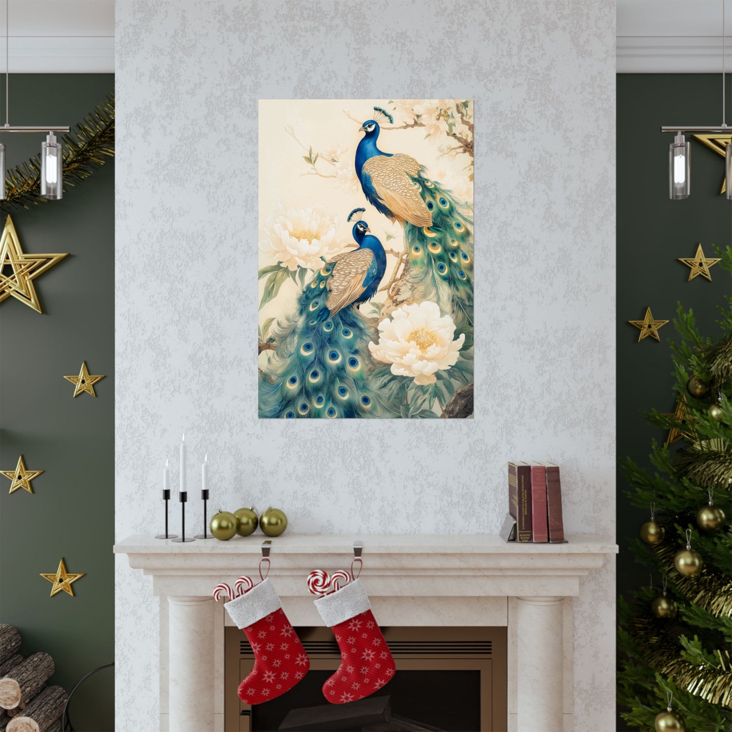 Matte Vertical Peacock Poster