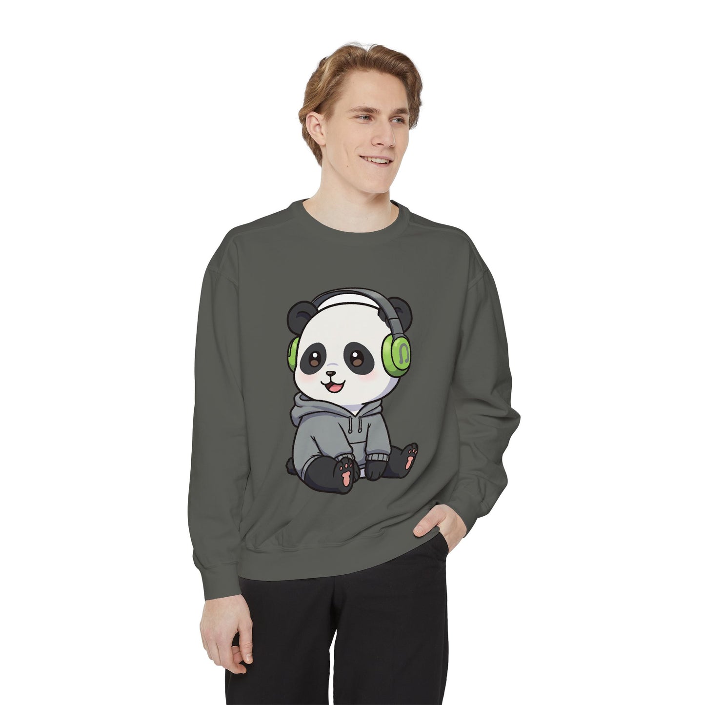 Cute Panda Graphic Sweatshirt - Cozy Unisex Wear for Animal Lovers