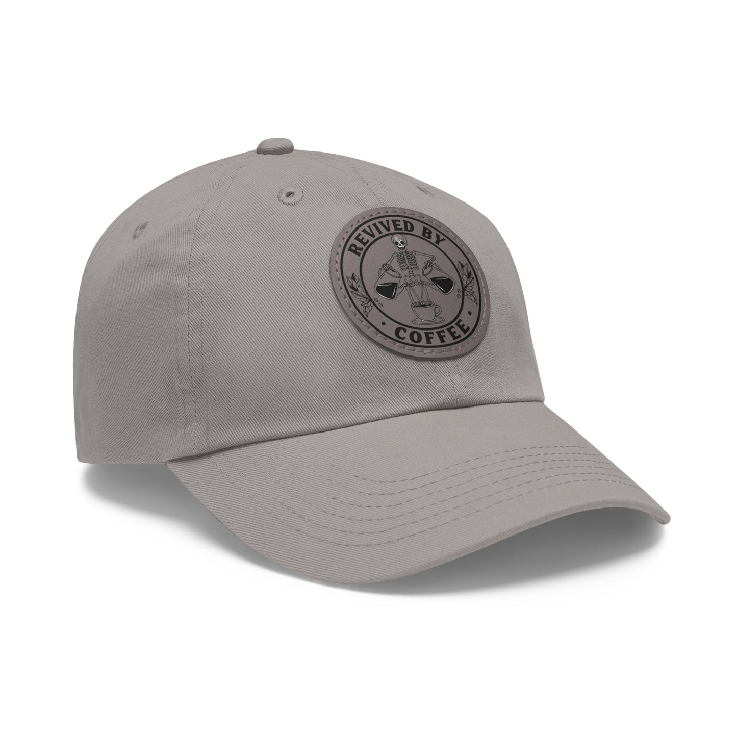 Revived by Coffee Dad Hat with Leather Patch - Perfect Gift for Coffee Lovers