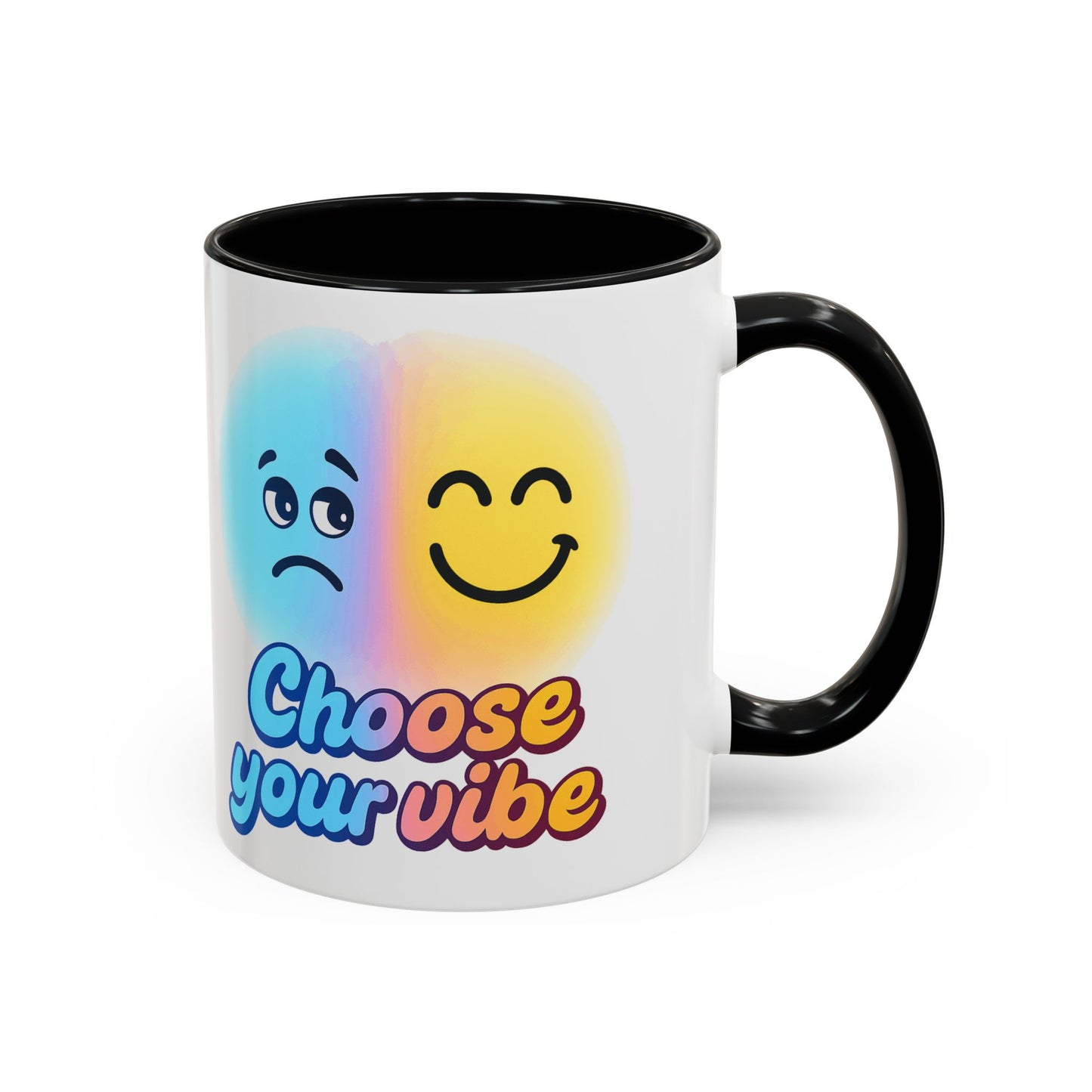 Choose Your Vibe Coffee Mug - Fun Accent Mug for Positive Energy, Happy Mood Gifts, Coffee Lovers, Unique Cup for Home or Office