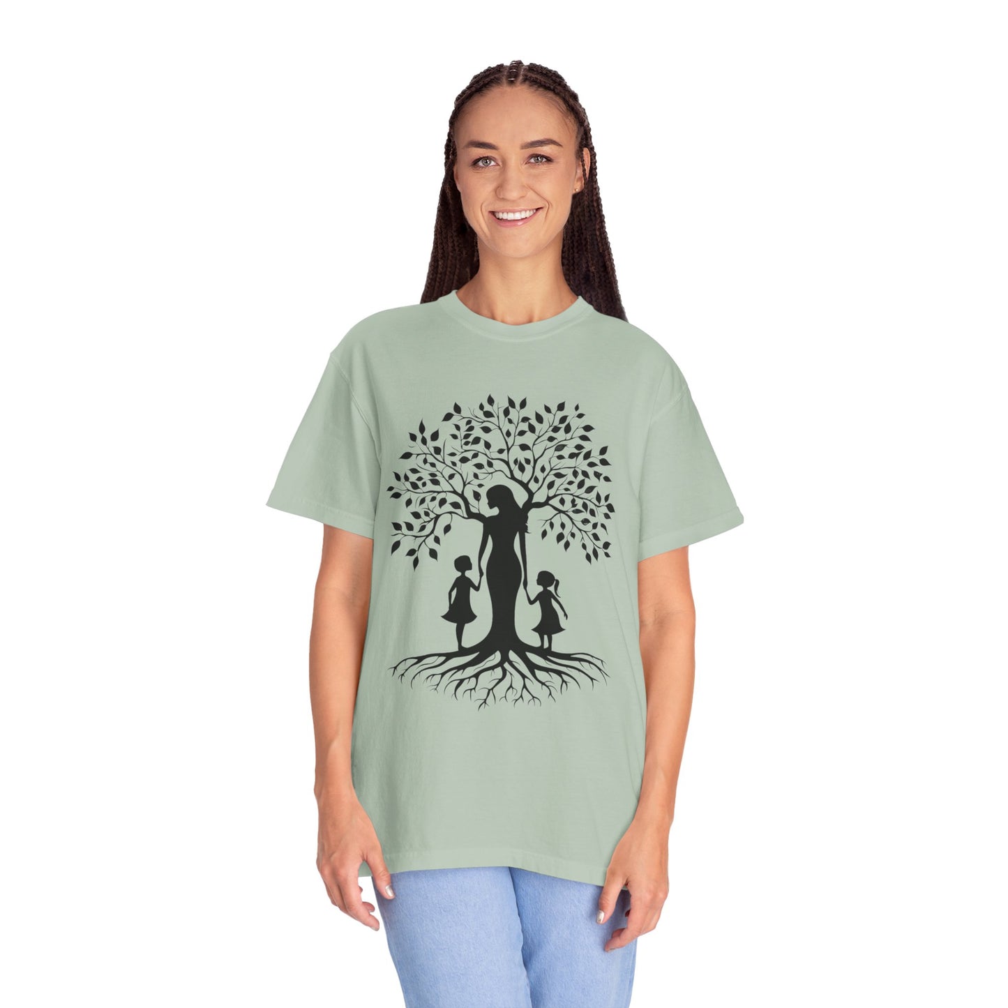 Nature-Inspired T-Shirt with Mom and Kids Design - Mother's day Gift - Birthday Gift