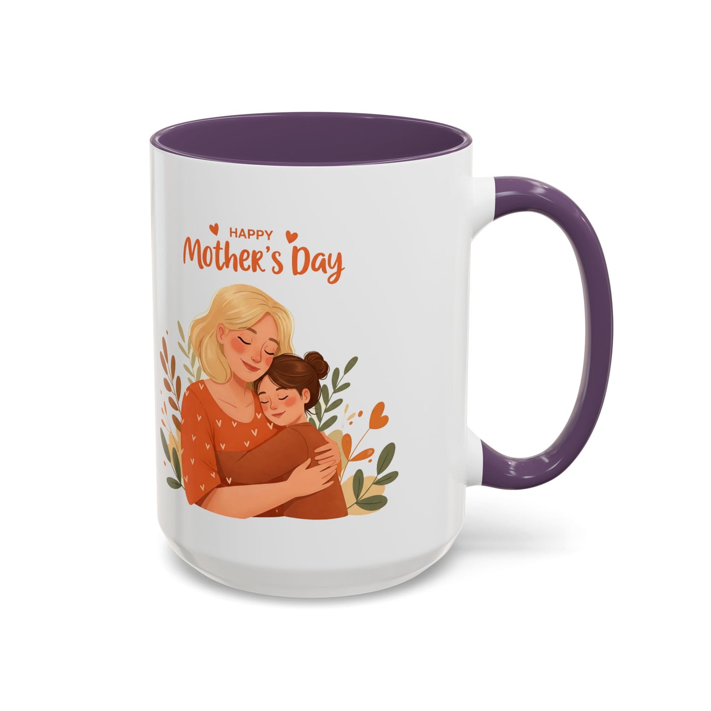Happy Mother's Day Accent Coffee Mug - 11oz & 15oz, Perfect Gift for Moms