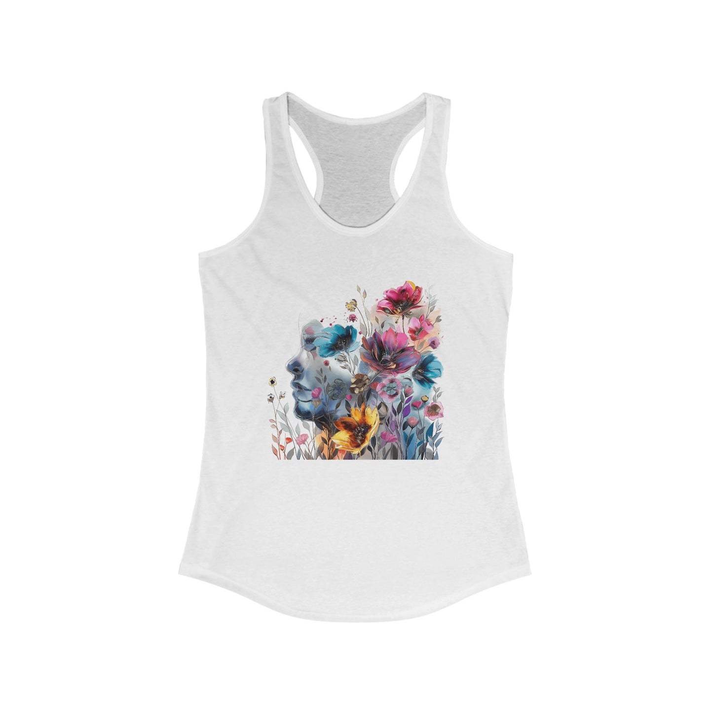 Watercolor Women's Ideal Racerback Tank - Attractive Colorful Miniature Racerback Tank Top - Summer Top